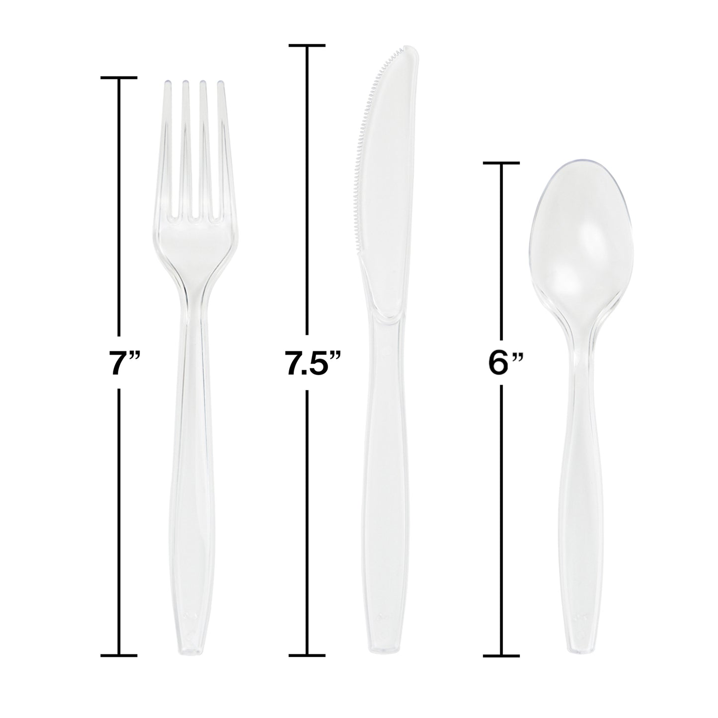 Clear Assorted Plastic Cutlery 288 ct