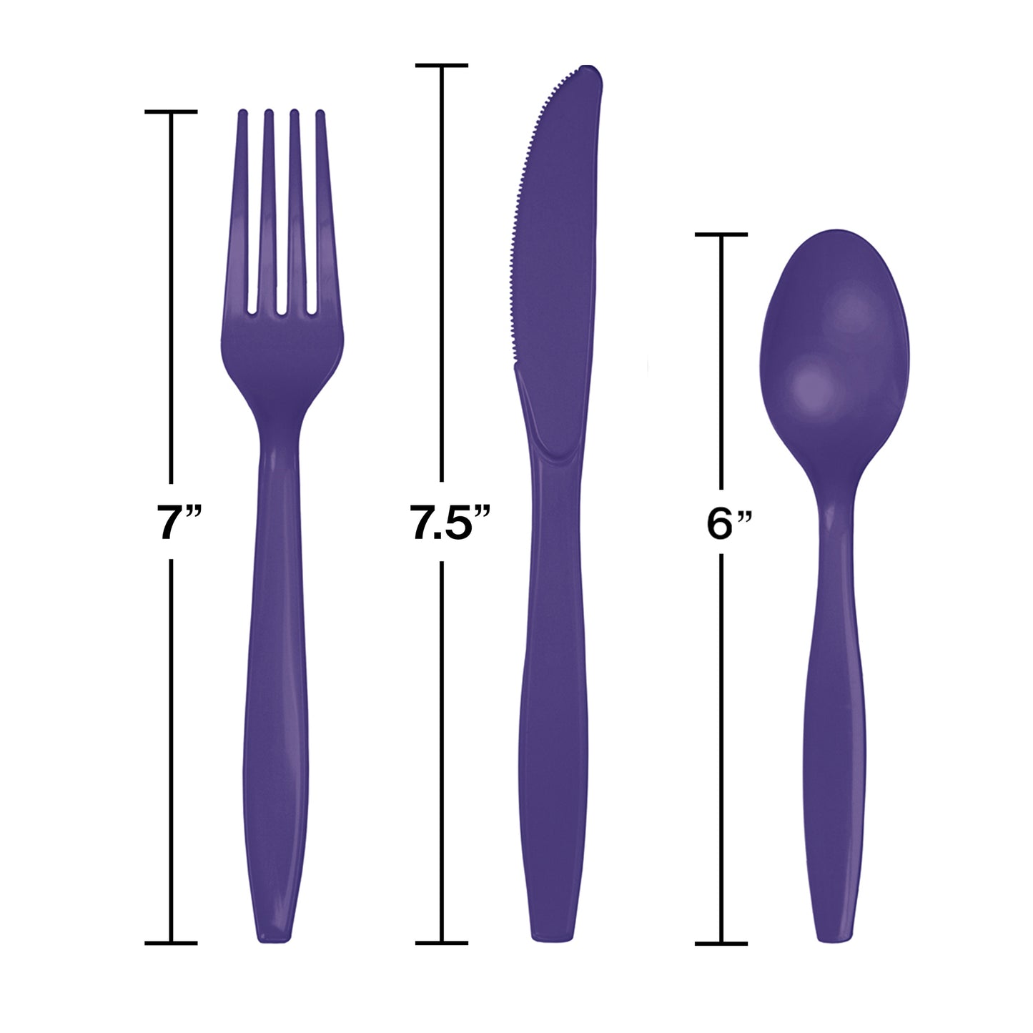Purple Assorted Plastic Cutlery 288 ct