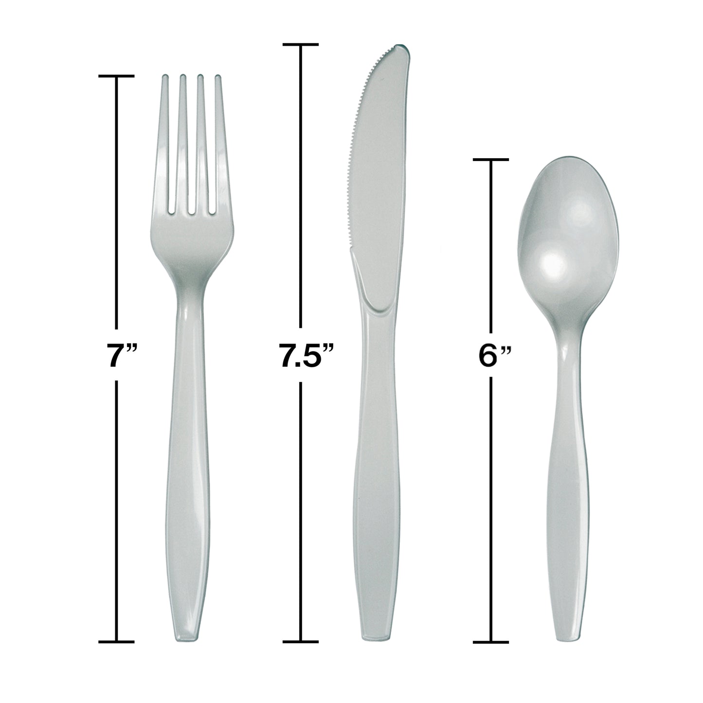 Shimmering Silver Assorted Plastic Cutlery 288 ct