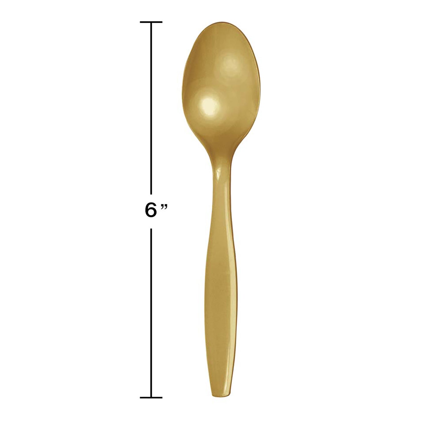 Glittering Gold Plastic Spoons 288 ct