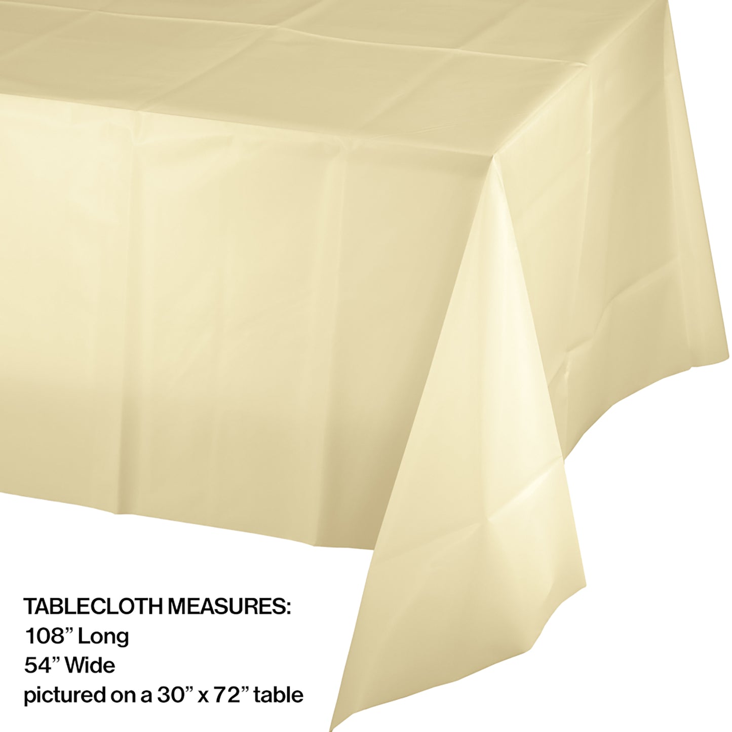 Ivory Plastic Tablecloths 12 ct