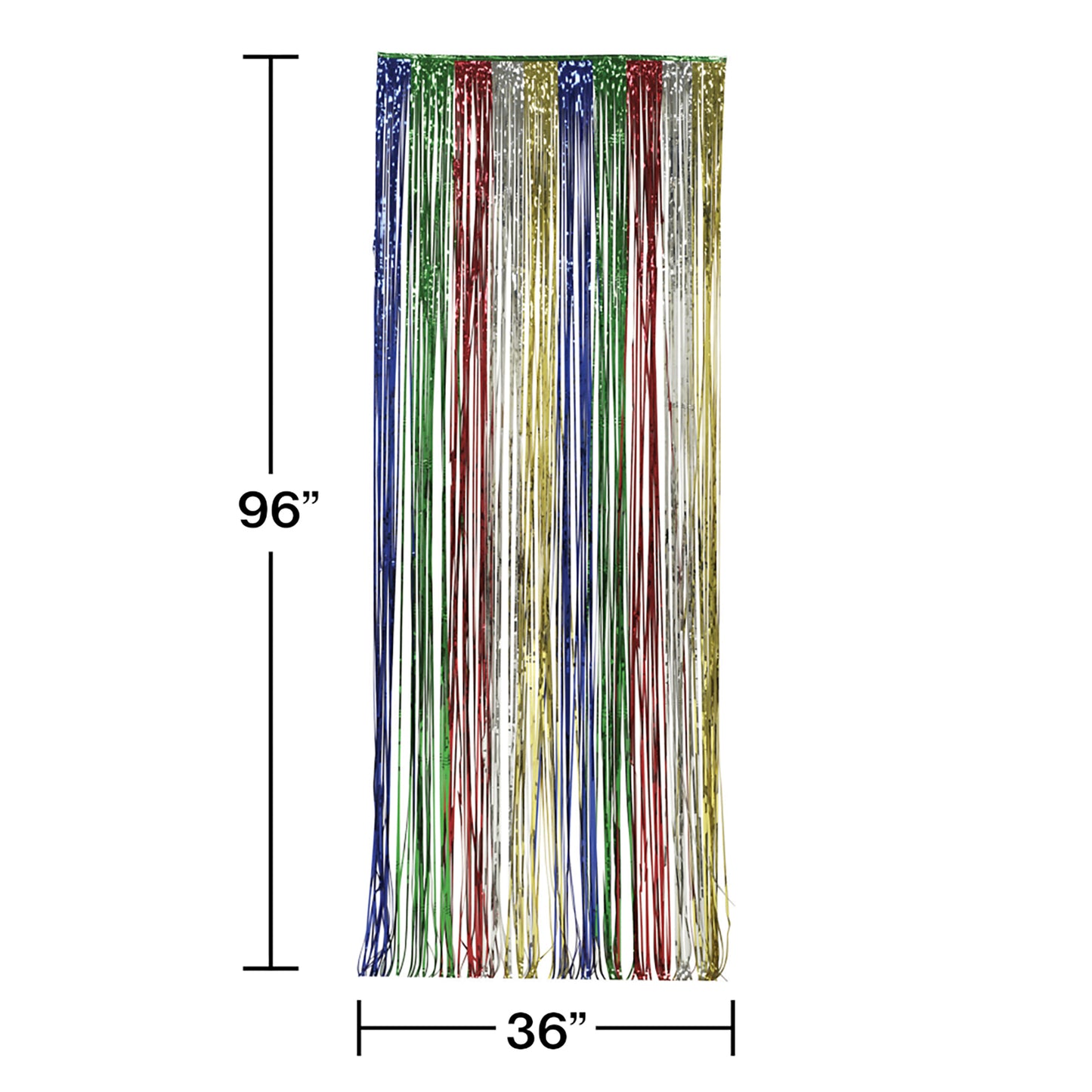 Multicolor Foil Door Curtain 6 ct
