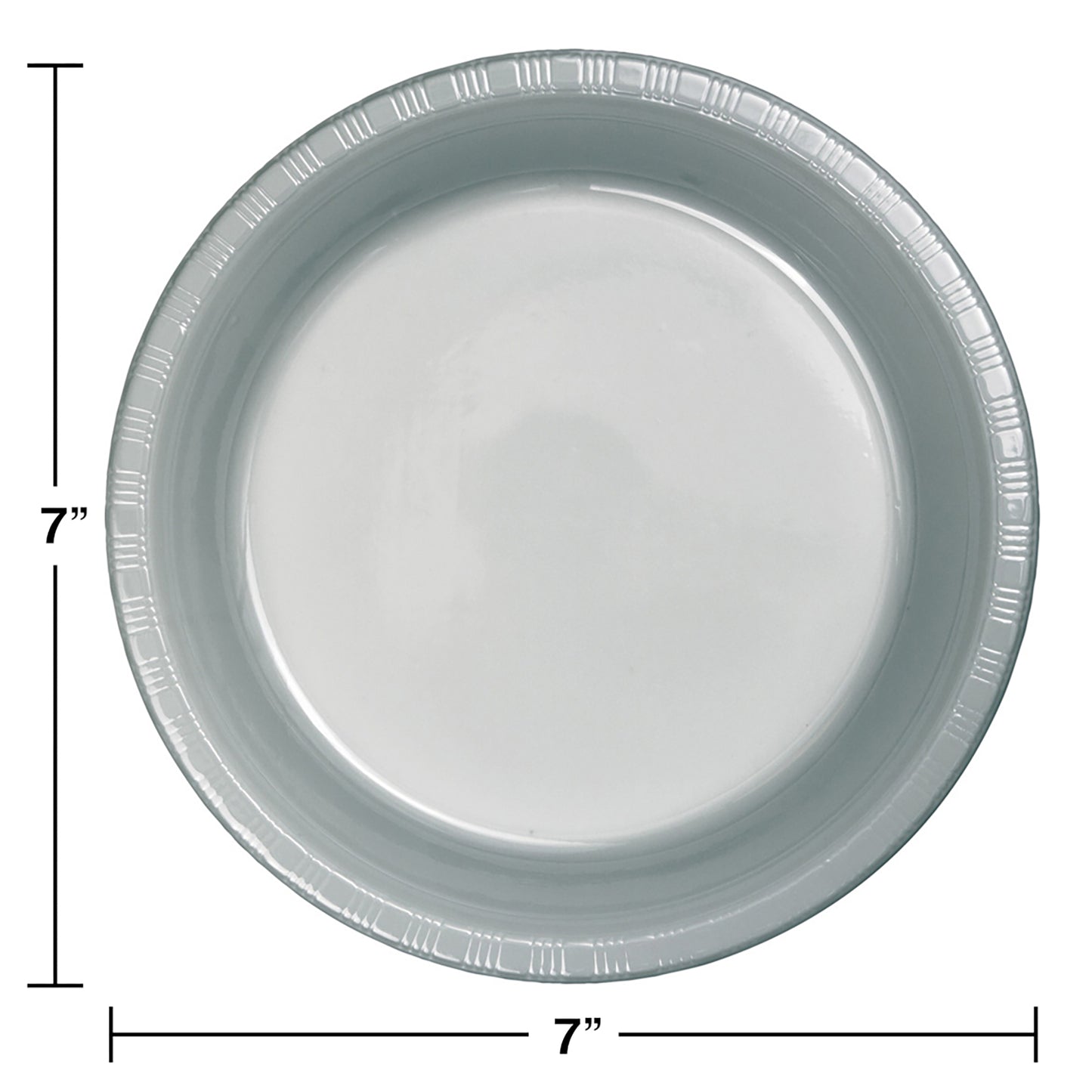 Shimmering Silver Plastic Dessert Plates 240 ct