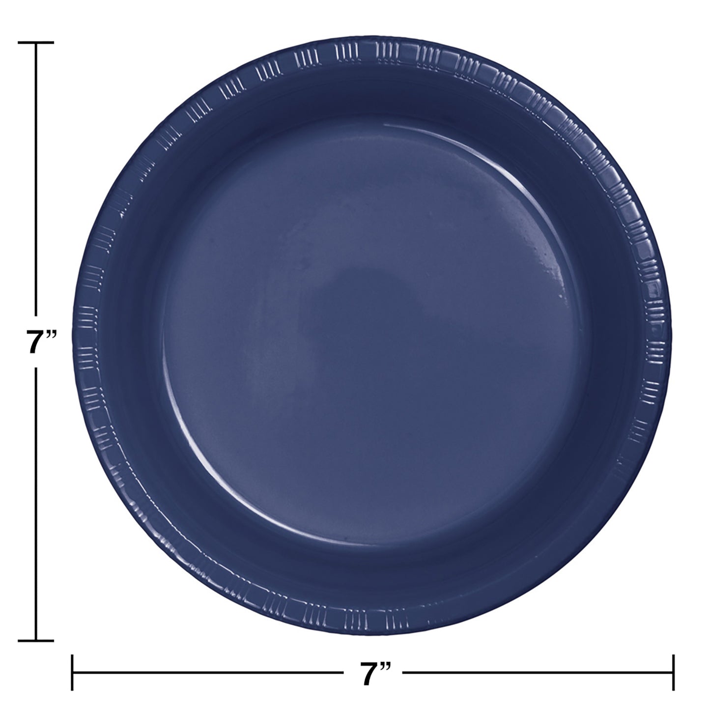 Navy Plastic Dessert Plates 240 ct