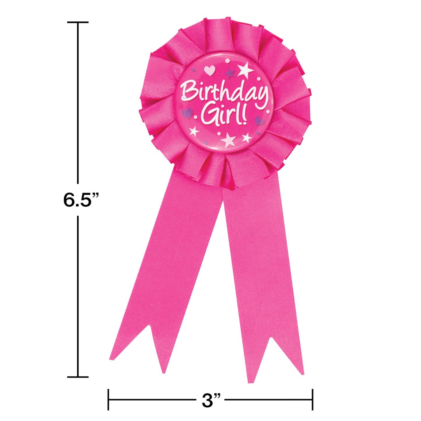 Birthday Girl Award Ribbons 12 ct