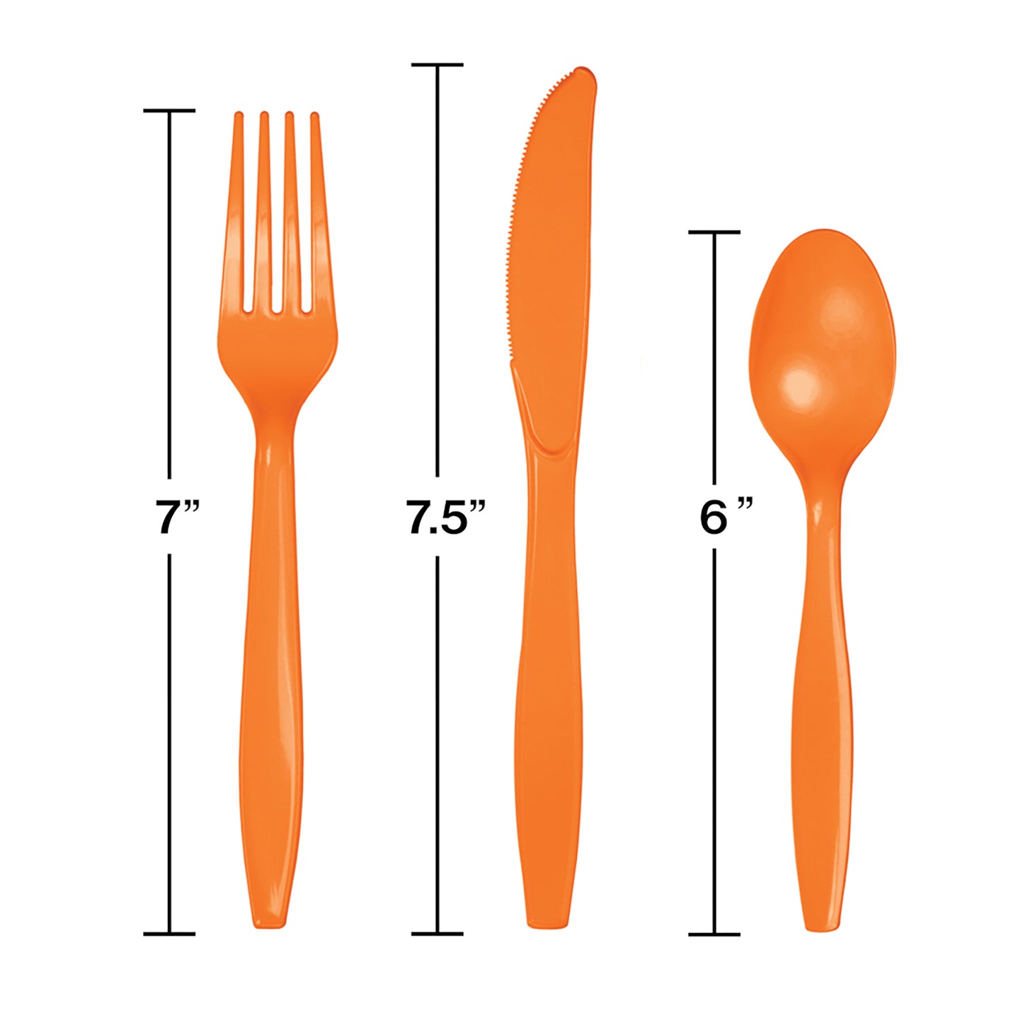 Value Friendly Sunkissed Orange Assorted Plastic Cutlery 216 ct