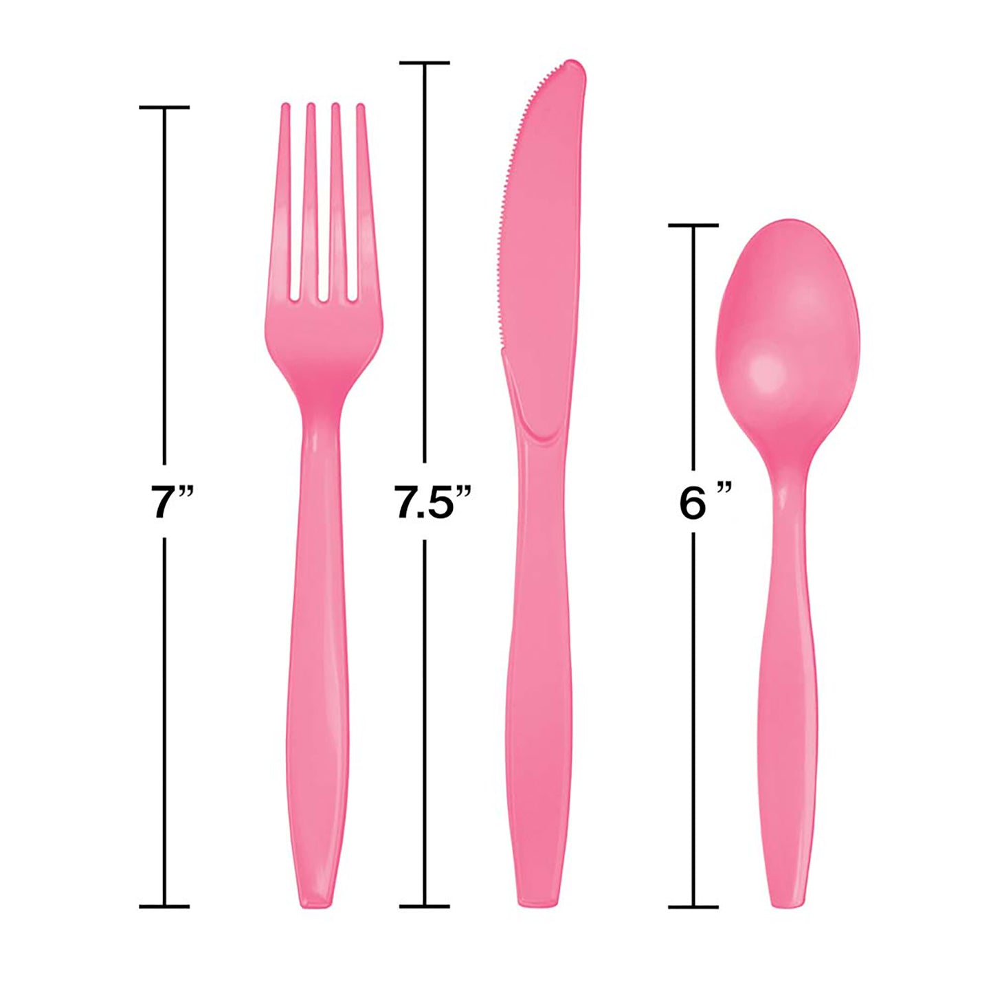 Value Friendly Candy Pink Assorted Plastic Cutlery 216 ct