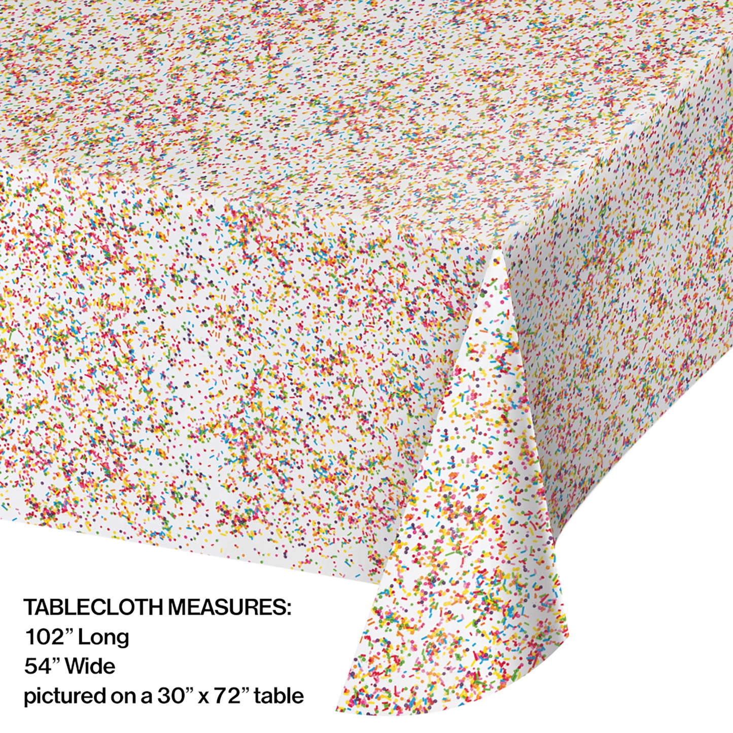 Confetti Sprinkles Plastic Tablecloths 6 ct