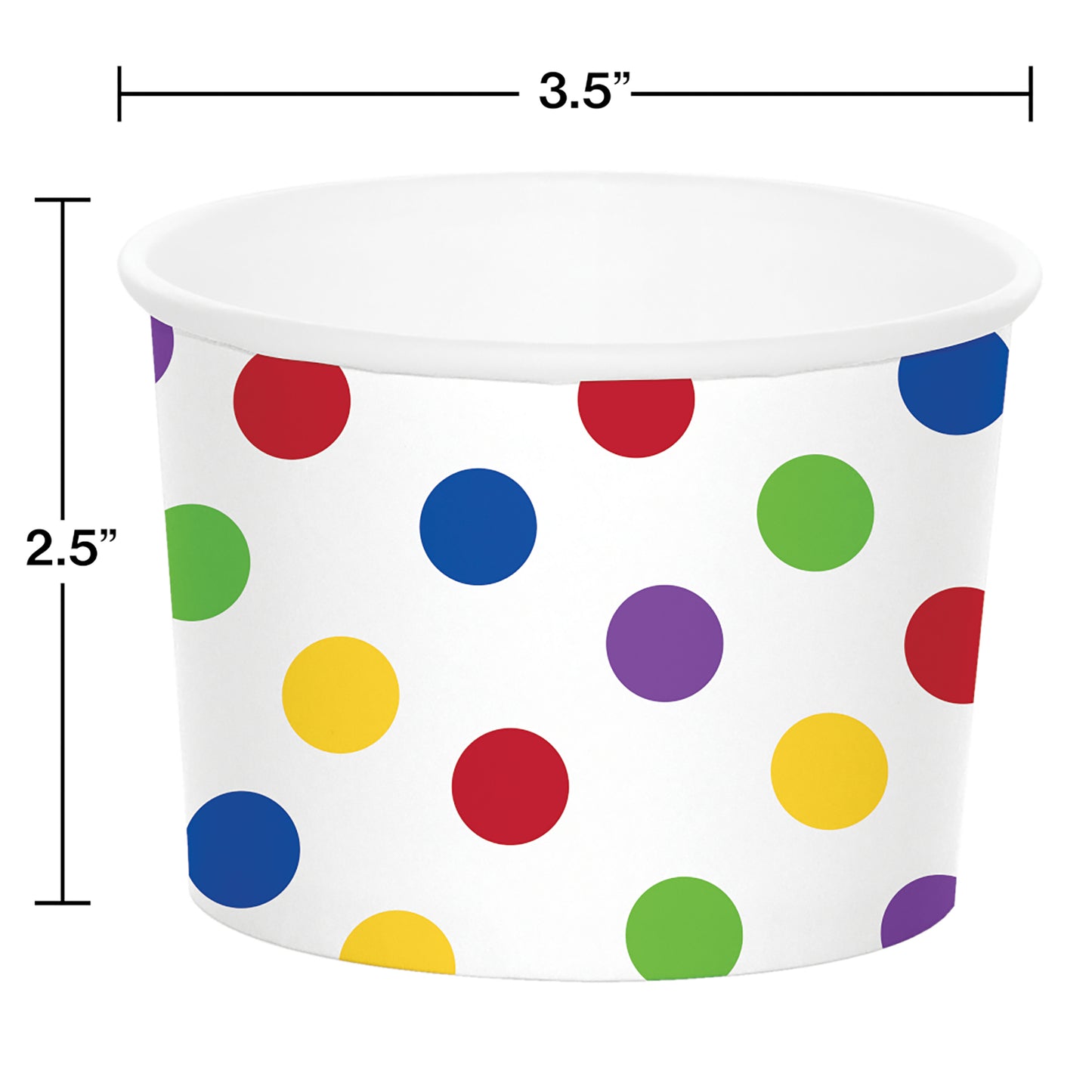 Multicolor Dot Treat Cups 72 ct