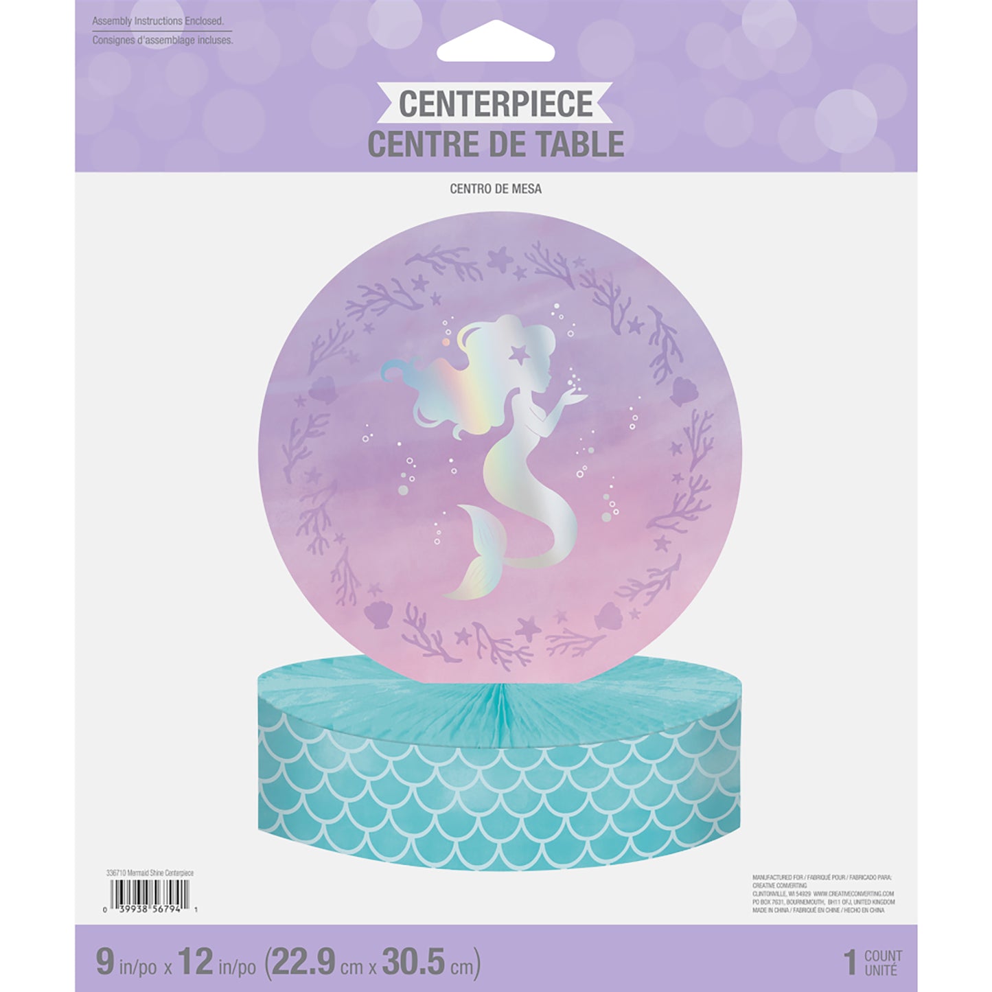 Iridescent Mermaid Party Centerpieces 6 ct