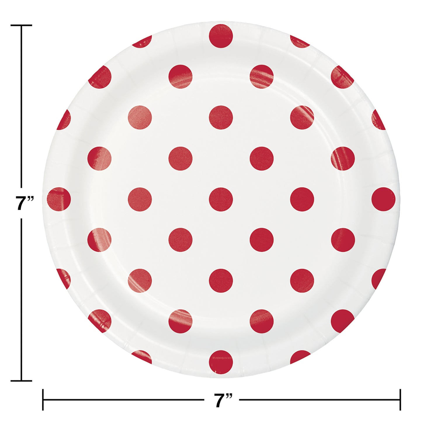 Red Polka Dots and Stripes Dessert Plates 96 ct