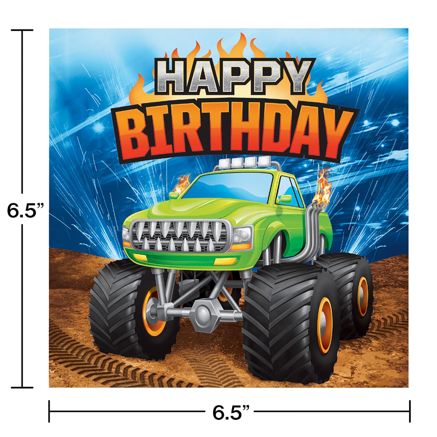 Monster Truck Happy Birthday Luncheon Napkins 192 ct