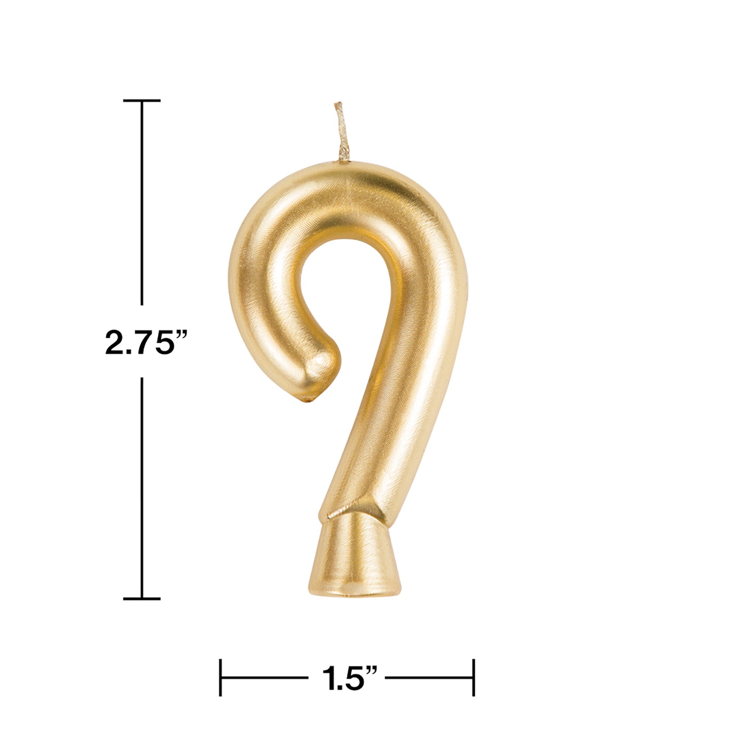 Gold Number 9 Candles 12 ct