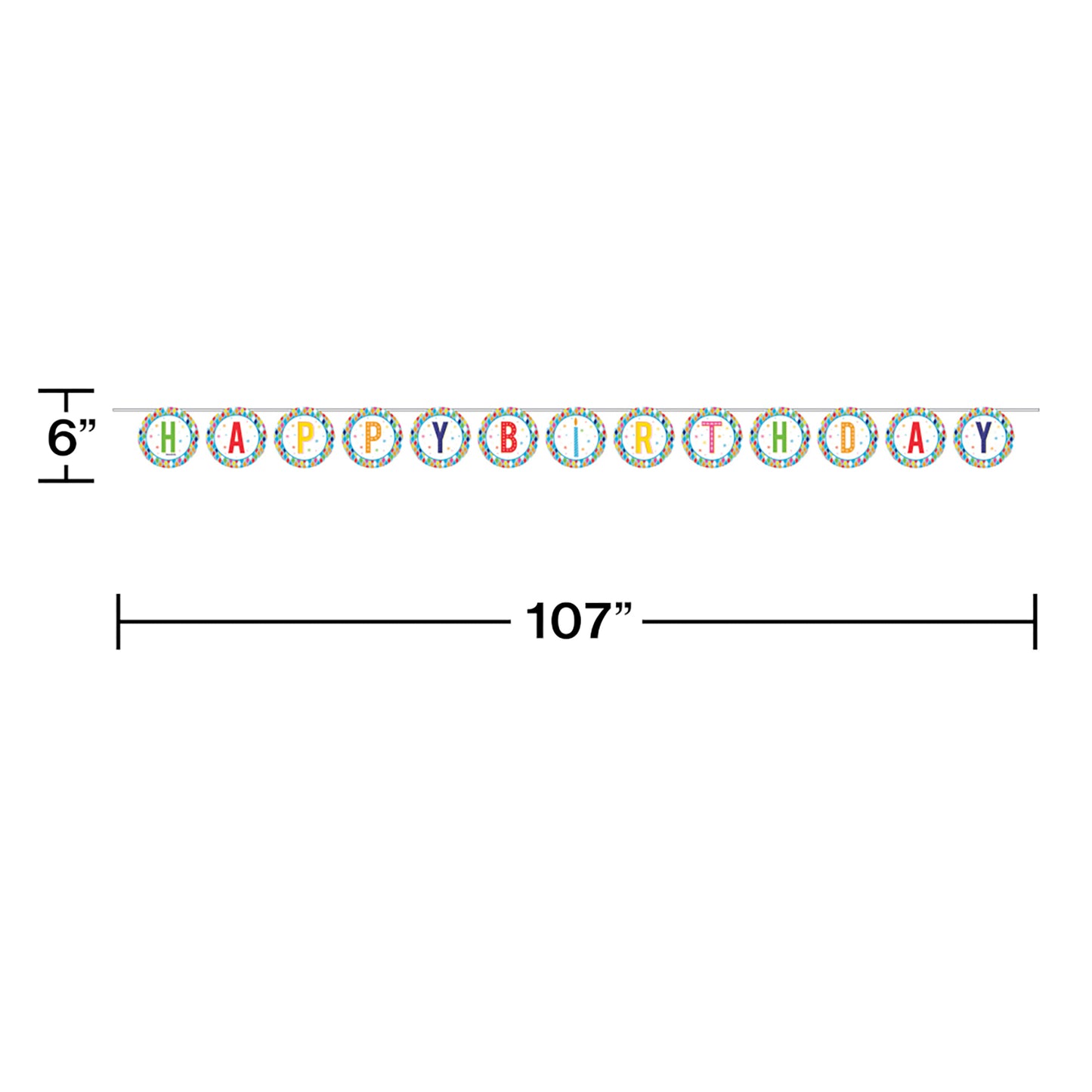 Bright Birthday Banners 12 ct