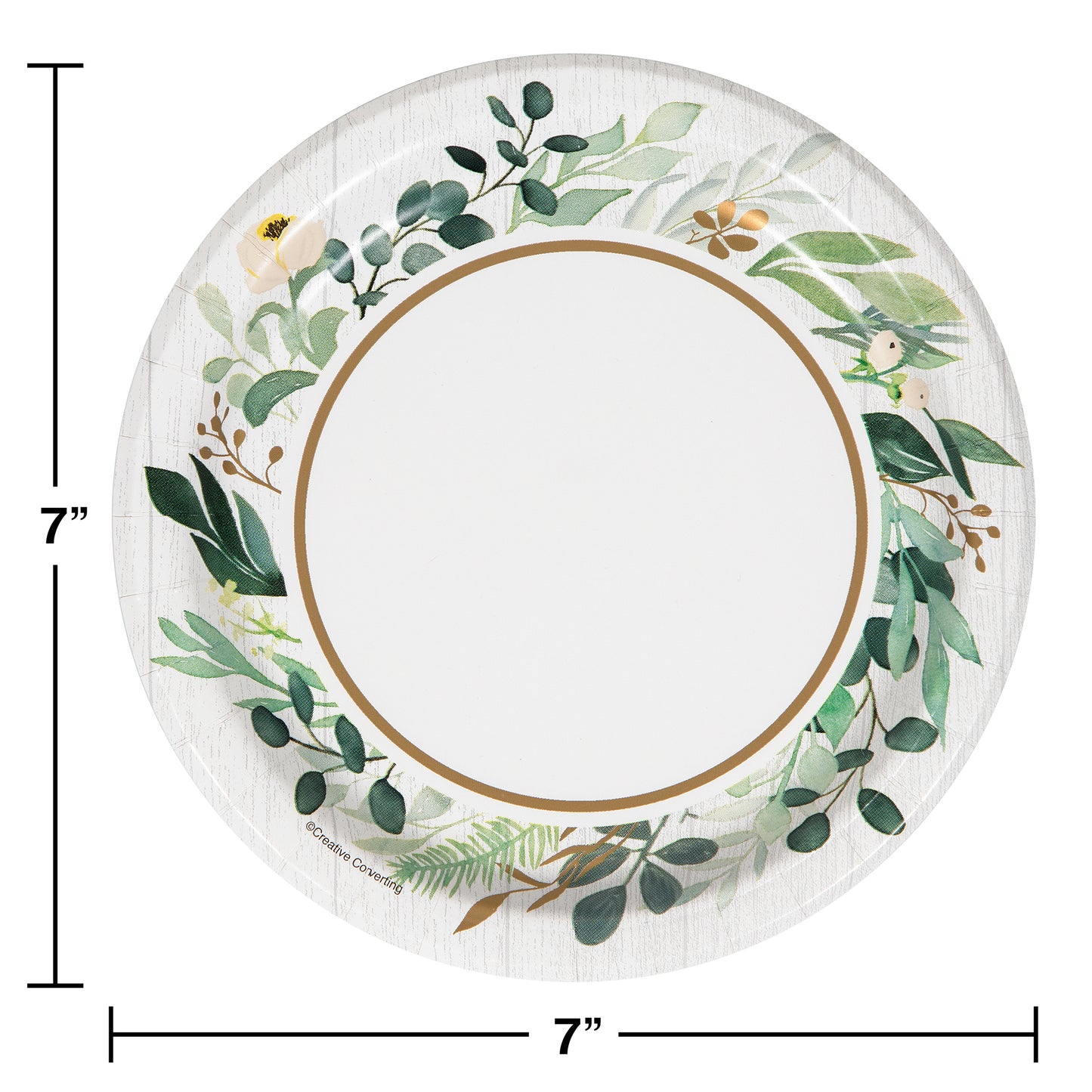 Eucalyptus Dessert Plates 96 ct