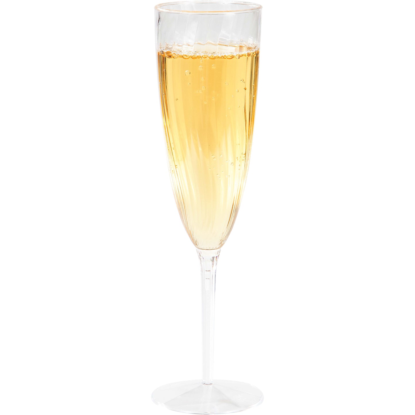 Clear 6 oz Plastic Champagne Glasses 96 ct
