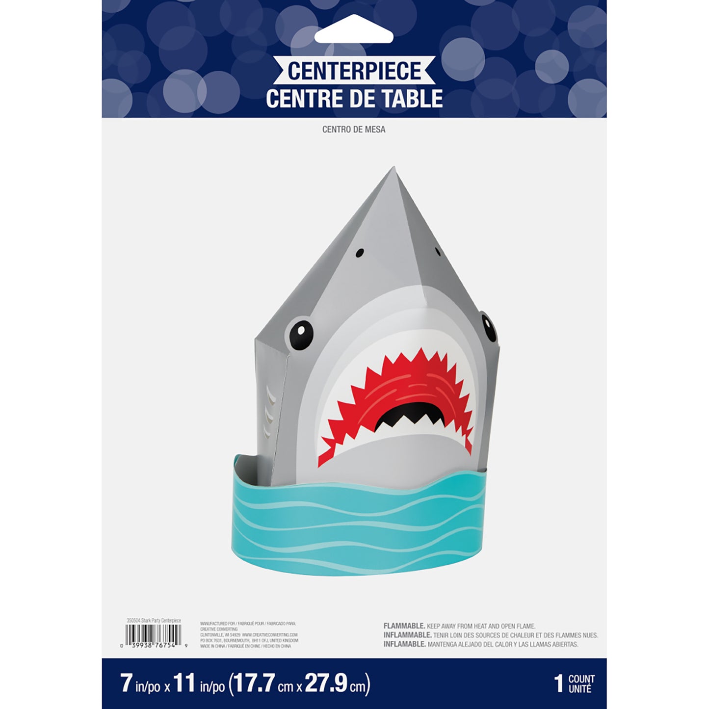 Shark Party Centerpieces 6 ct