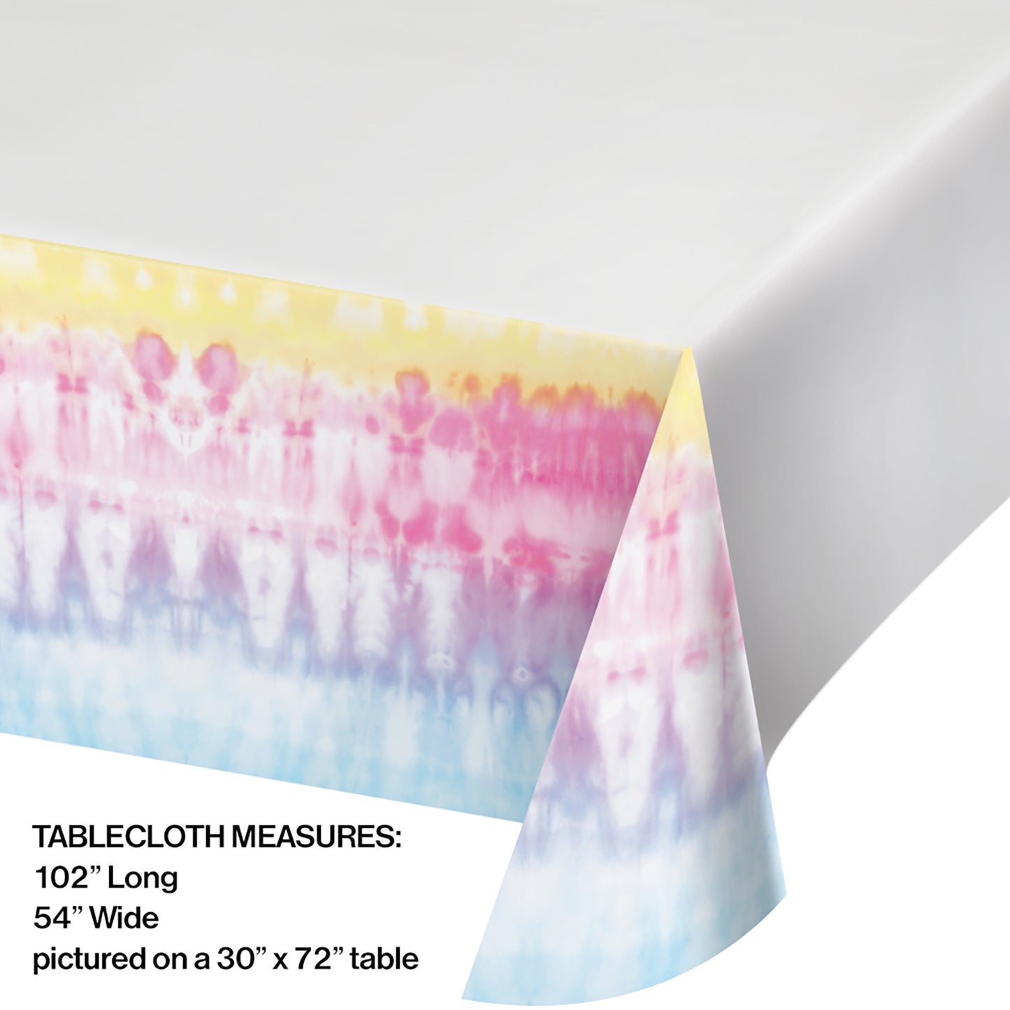Tie Dye Party Paper Tablecloths 6 ct
