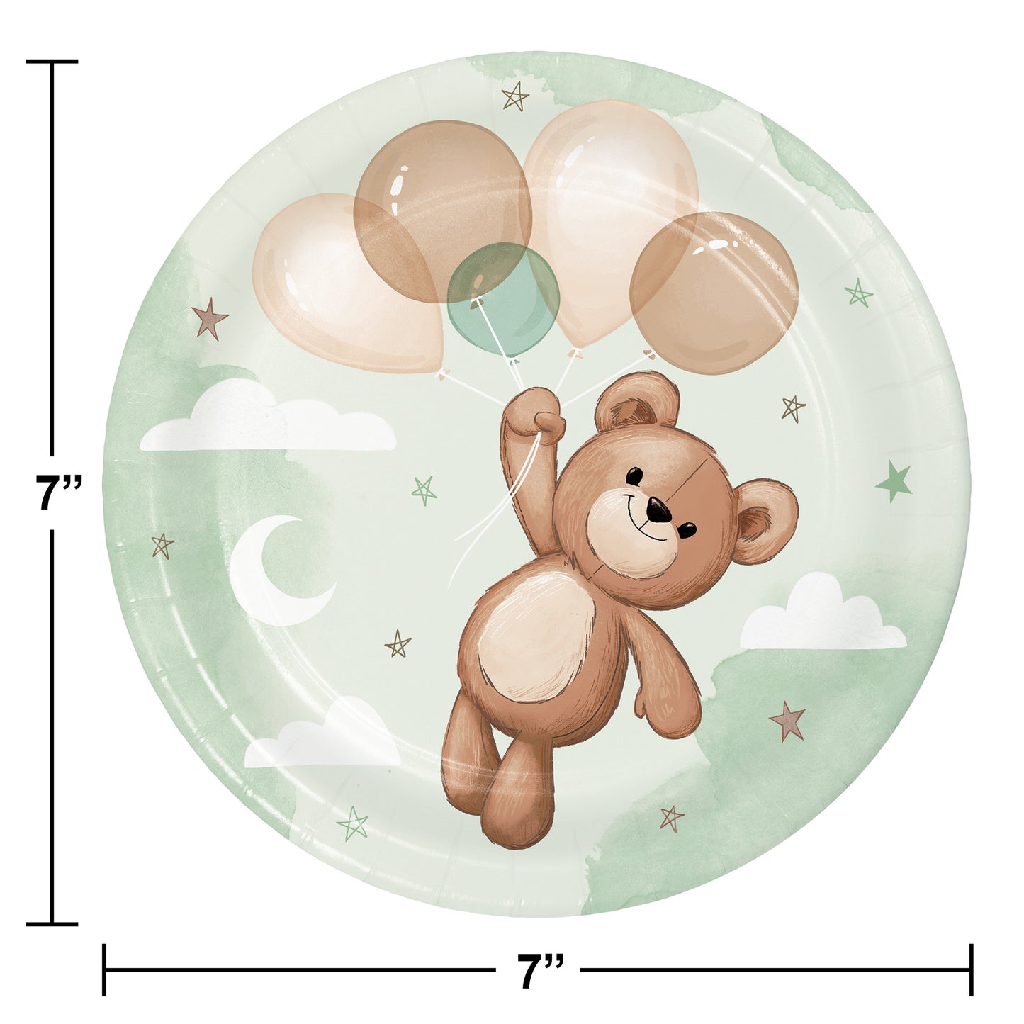 Teddy Bear Dessert Plates 96 ct