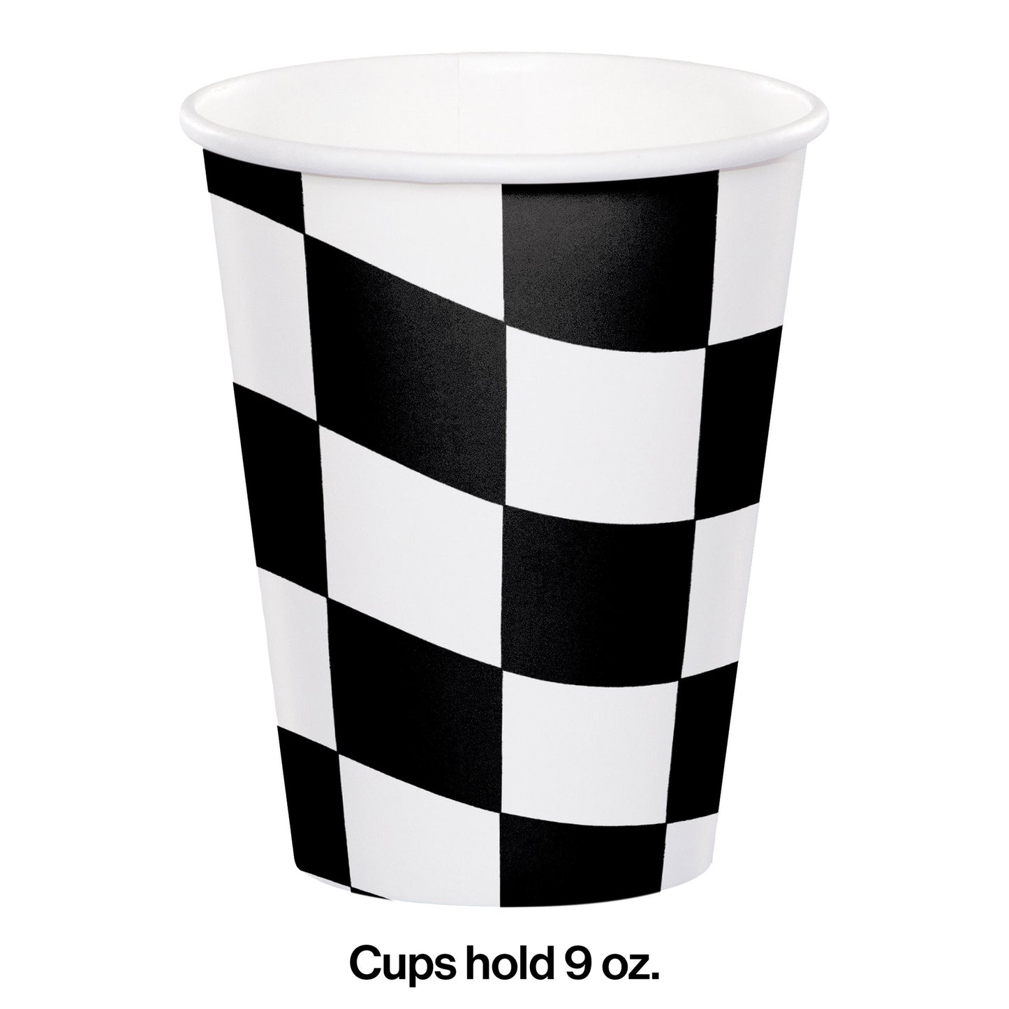 Black and White Check 9 oz Cups 96 ct