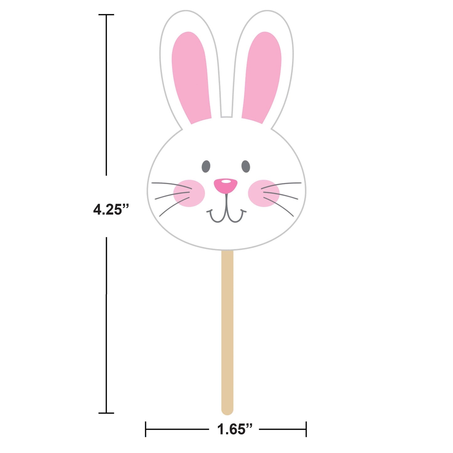Easter Bunny Wooden Picks 600 ct dimension image