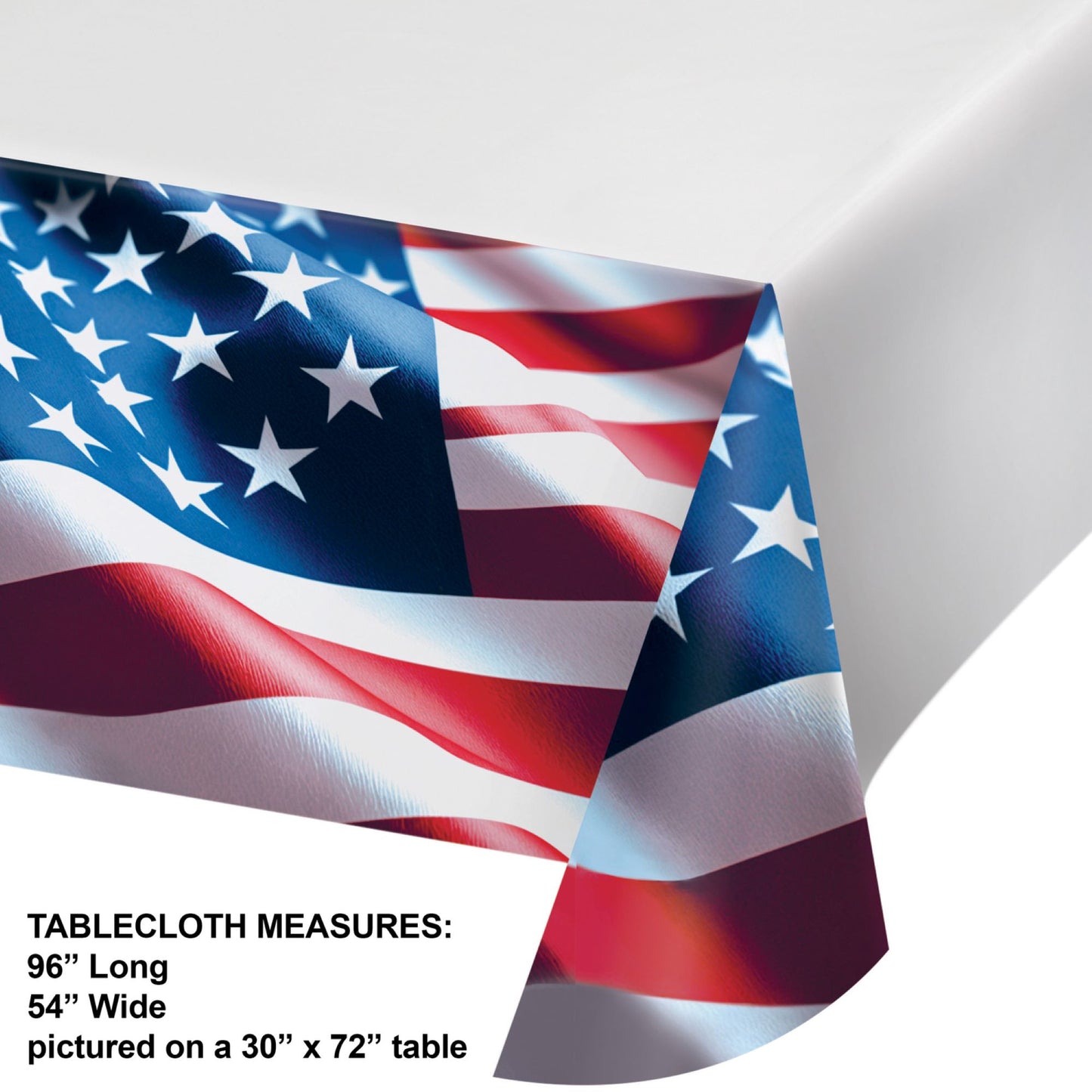 Freedom Flag Paper Tablecloth 12 ct Dimension Image