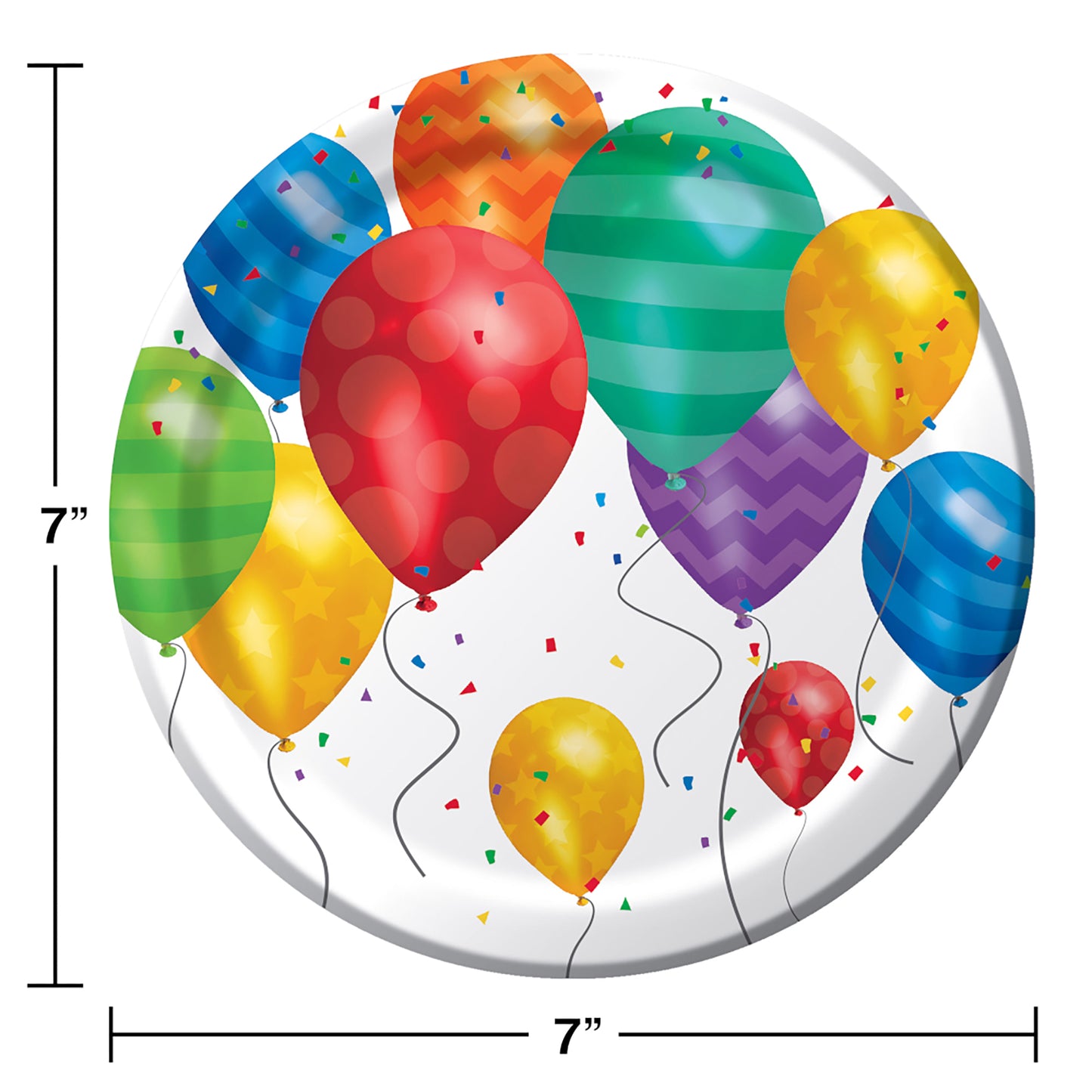 Balloon Blast Dessert Plates 96 ct