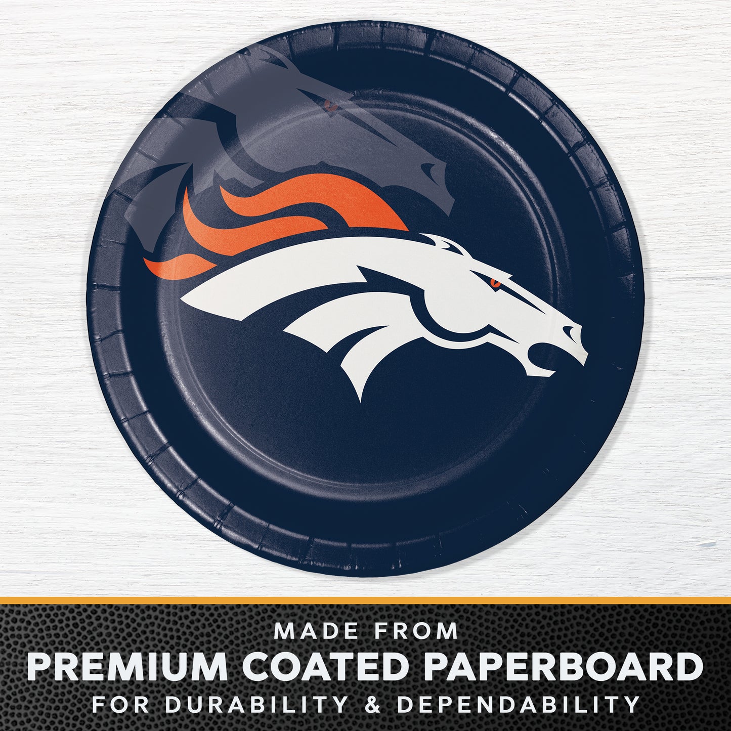 Denver Broncos Dinner Plates 96 ct
