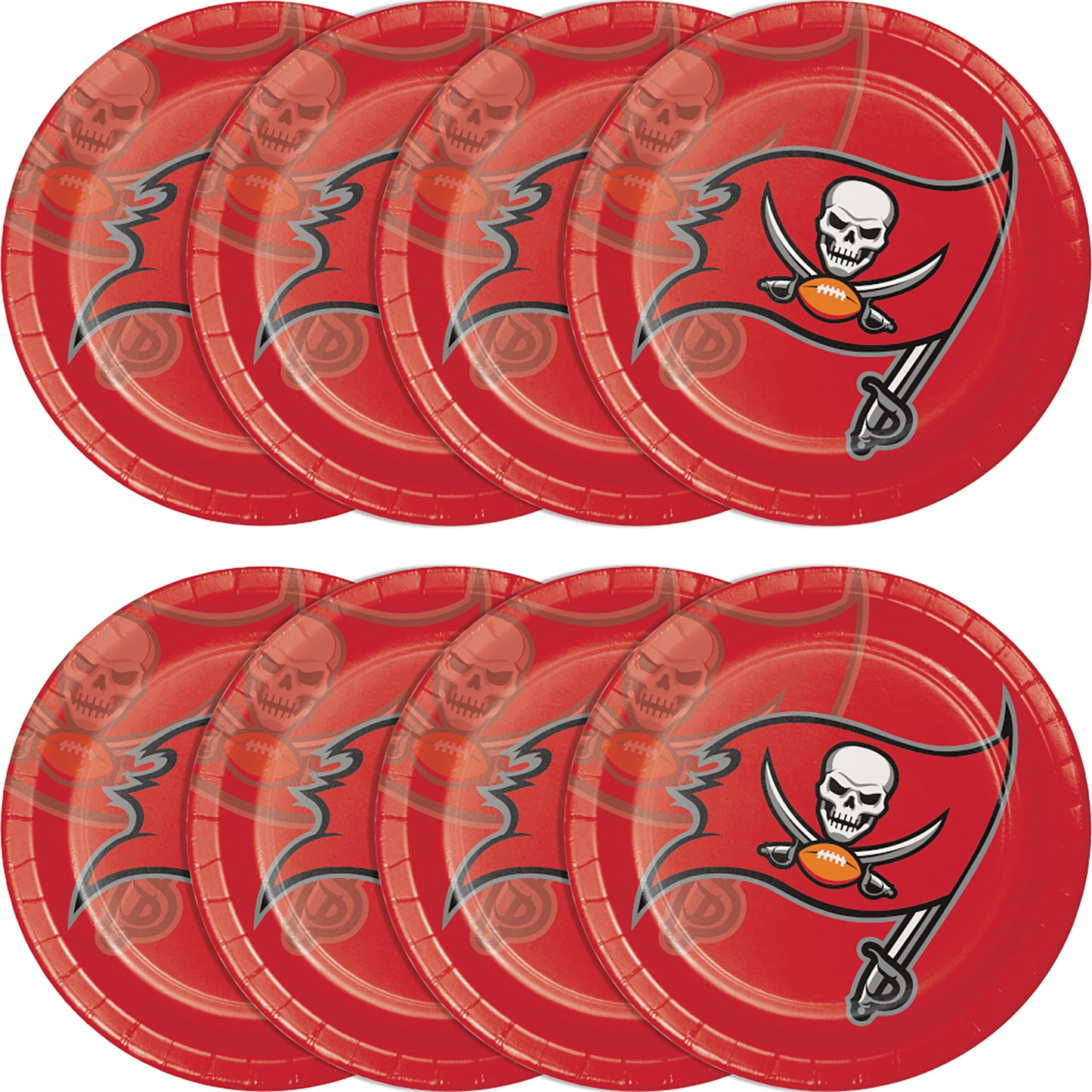 Tampa Bay Buccaneers Dinner Plates 96 ct