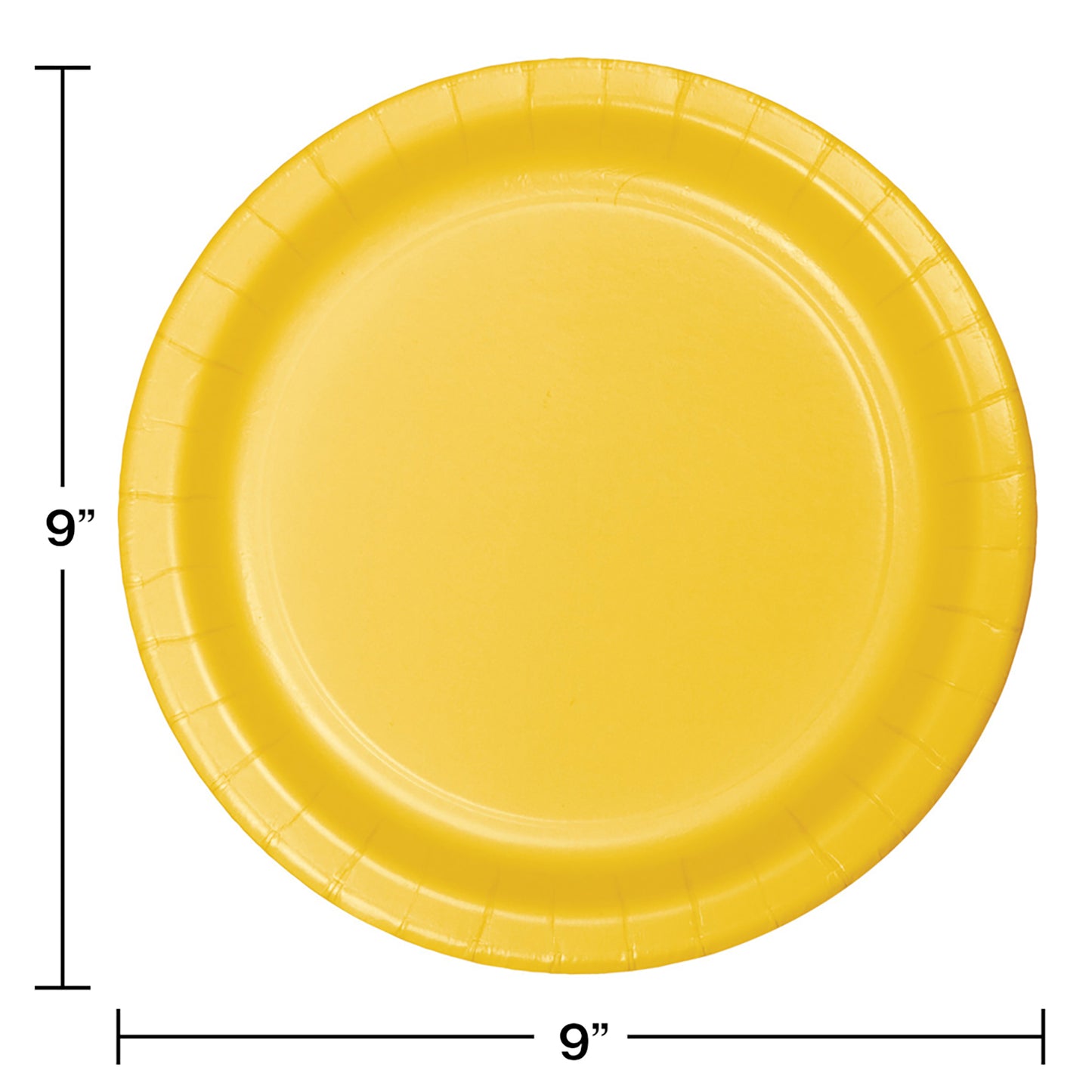 Value Friendly School Bus Yellow Dinner Plates 96 ct