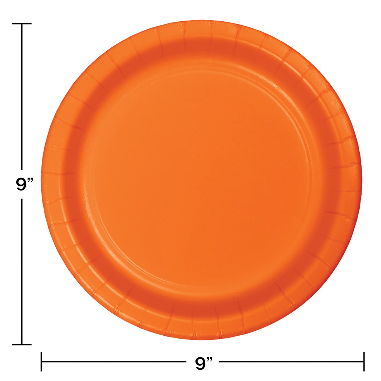 Value Friendly Sunkissed Orange Dinner Plates 96 ct