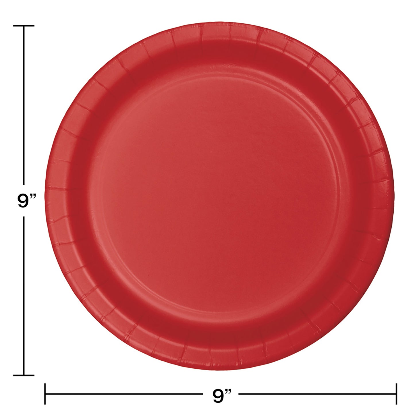 Value Friendly Classic Red Dinner Plates 96 ct