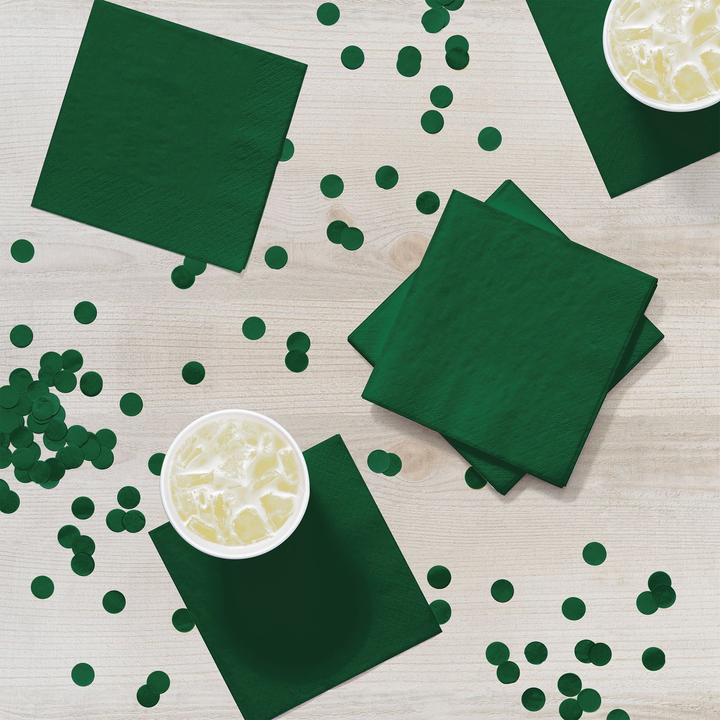 Hunter Green Beverage Napkins 3-Ply 500 ct Lifestyle Image