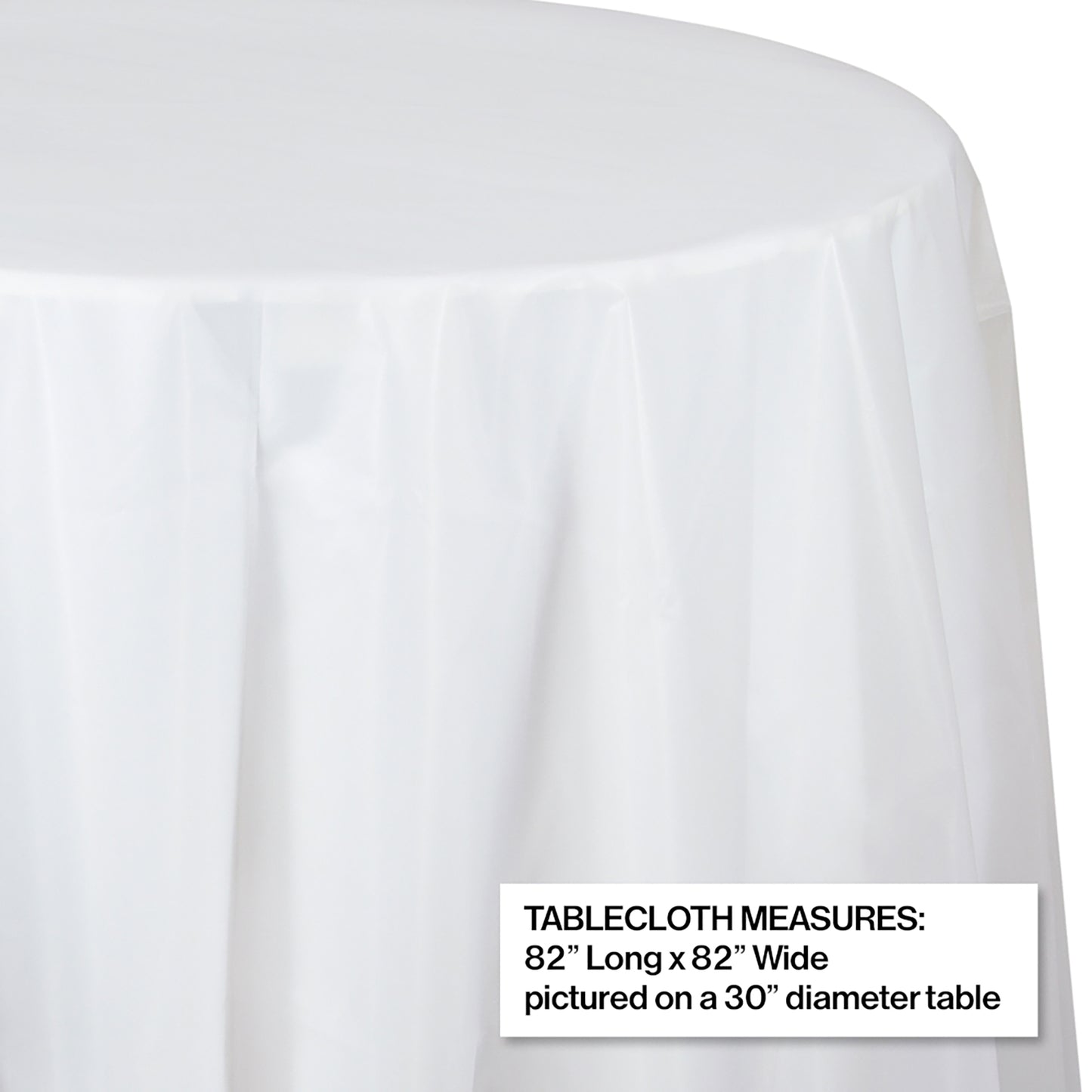 Clear Octy-Round Plastic Tablecloths 12 ct
