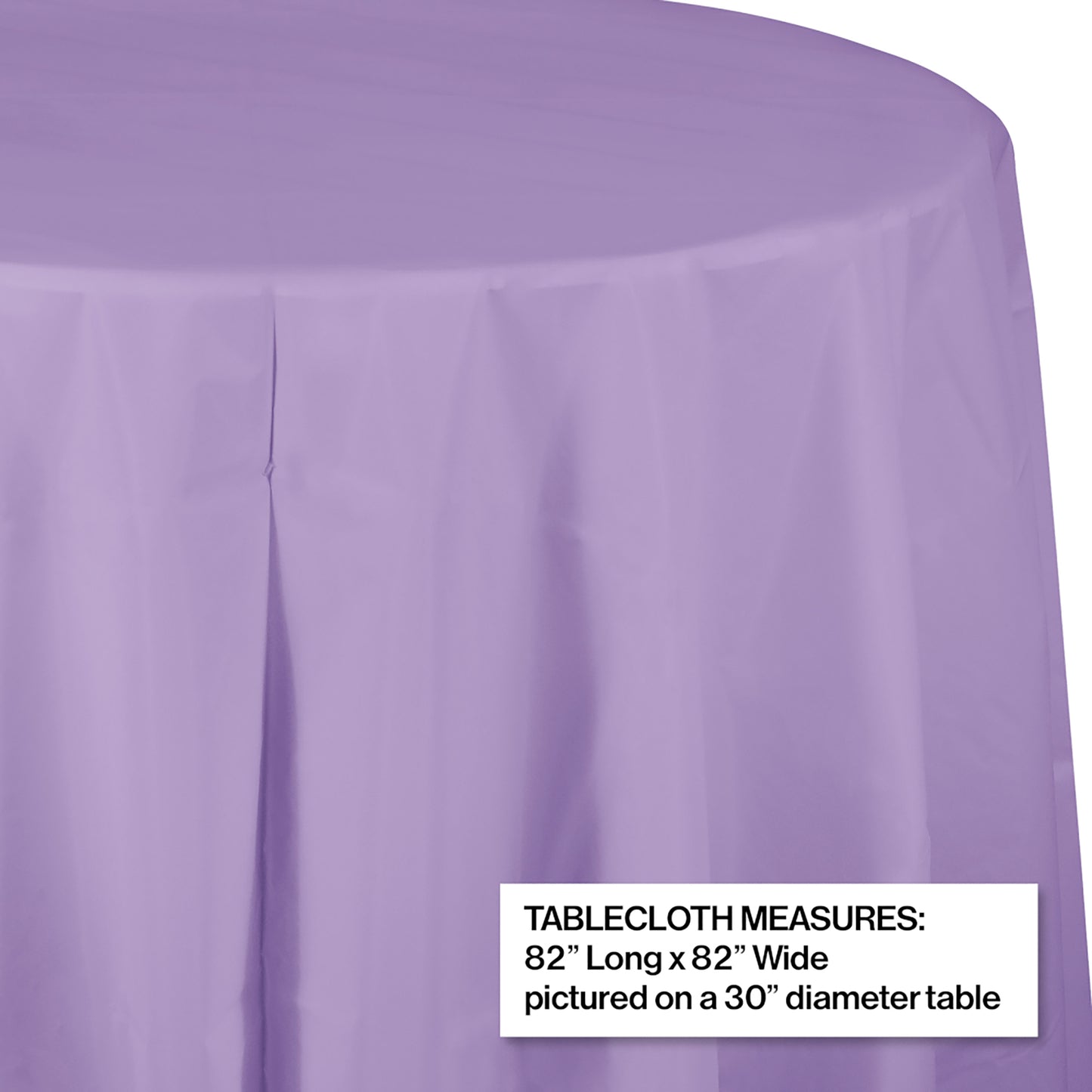 Luscious Lavender Octy-Round Plastic Tablecloths 12 ct