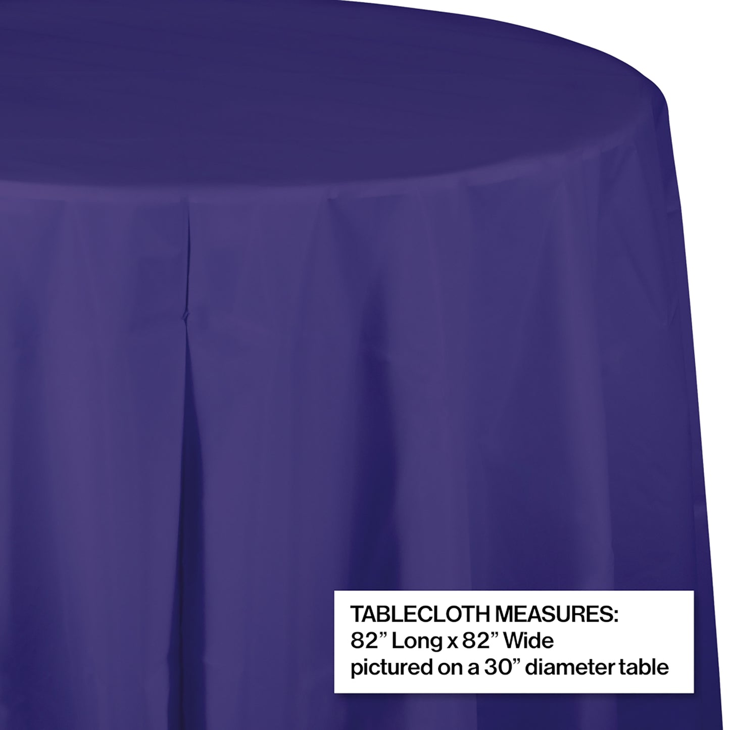Purple Octy-Round Plastic Tablecloths 12 ct