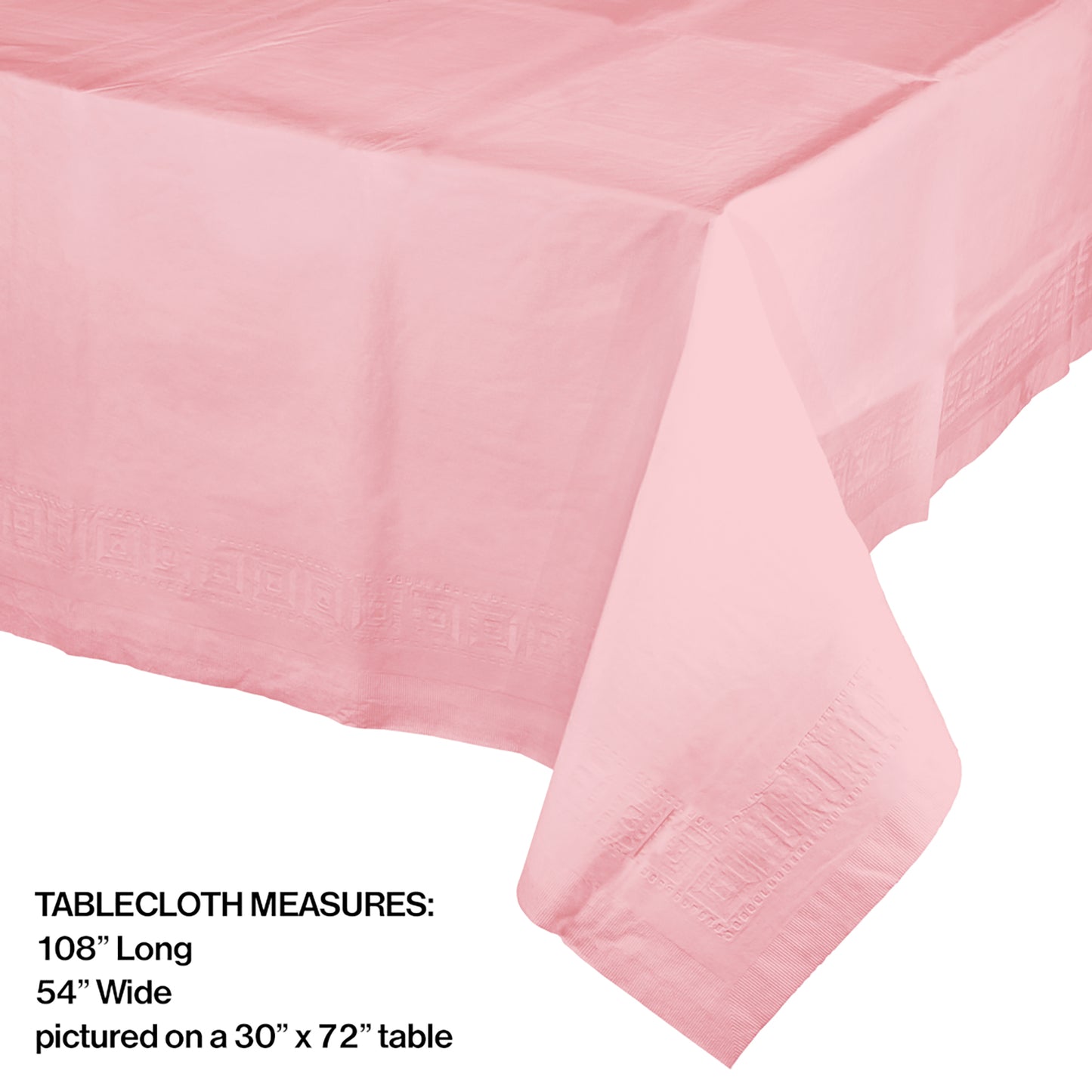 Classic Pink Paper Tablecloths 6 ct