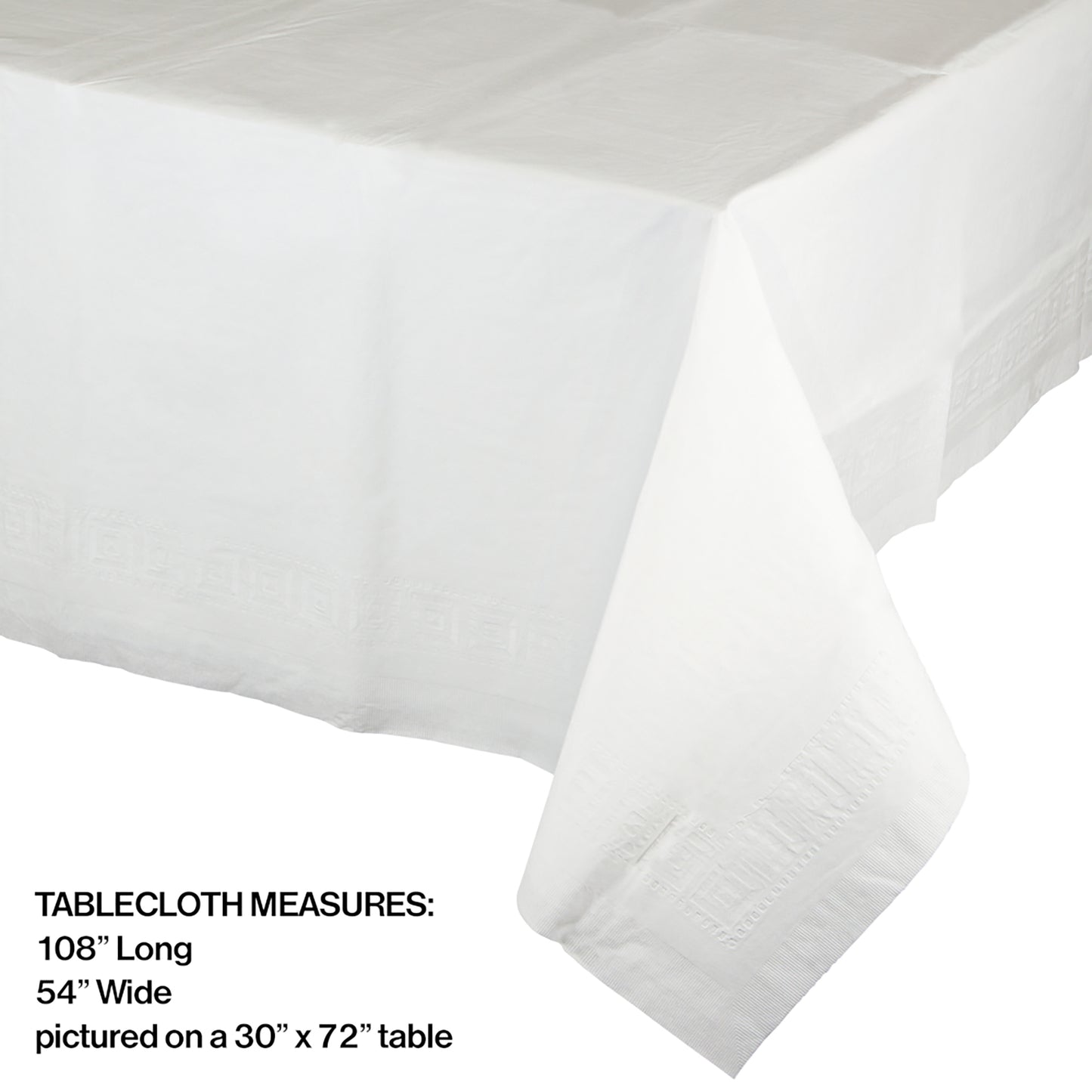 White Paper Tablecloths 6 ct