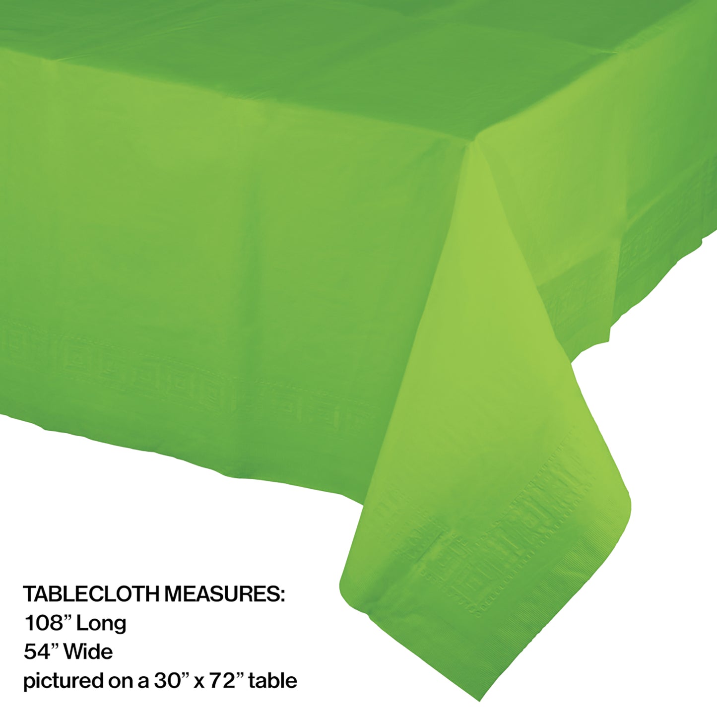 Fresh Lime Paper Tablecloths 6 ct