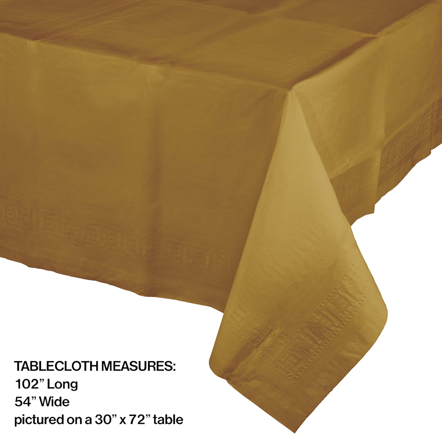 Glittering Gold Paper Tablecloths 6 ct