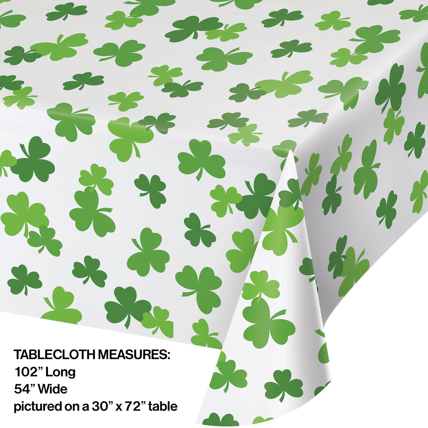 Shamrock Plastic Tablecloths 12 ct