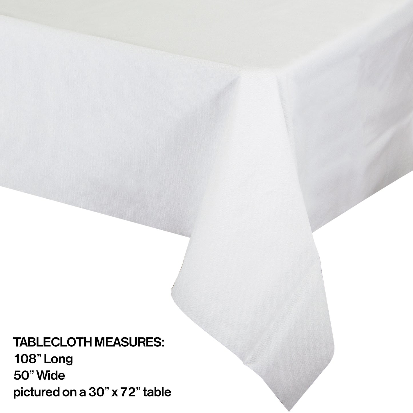 White Better than Linen Tablecloths 12 ct
