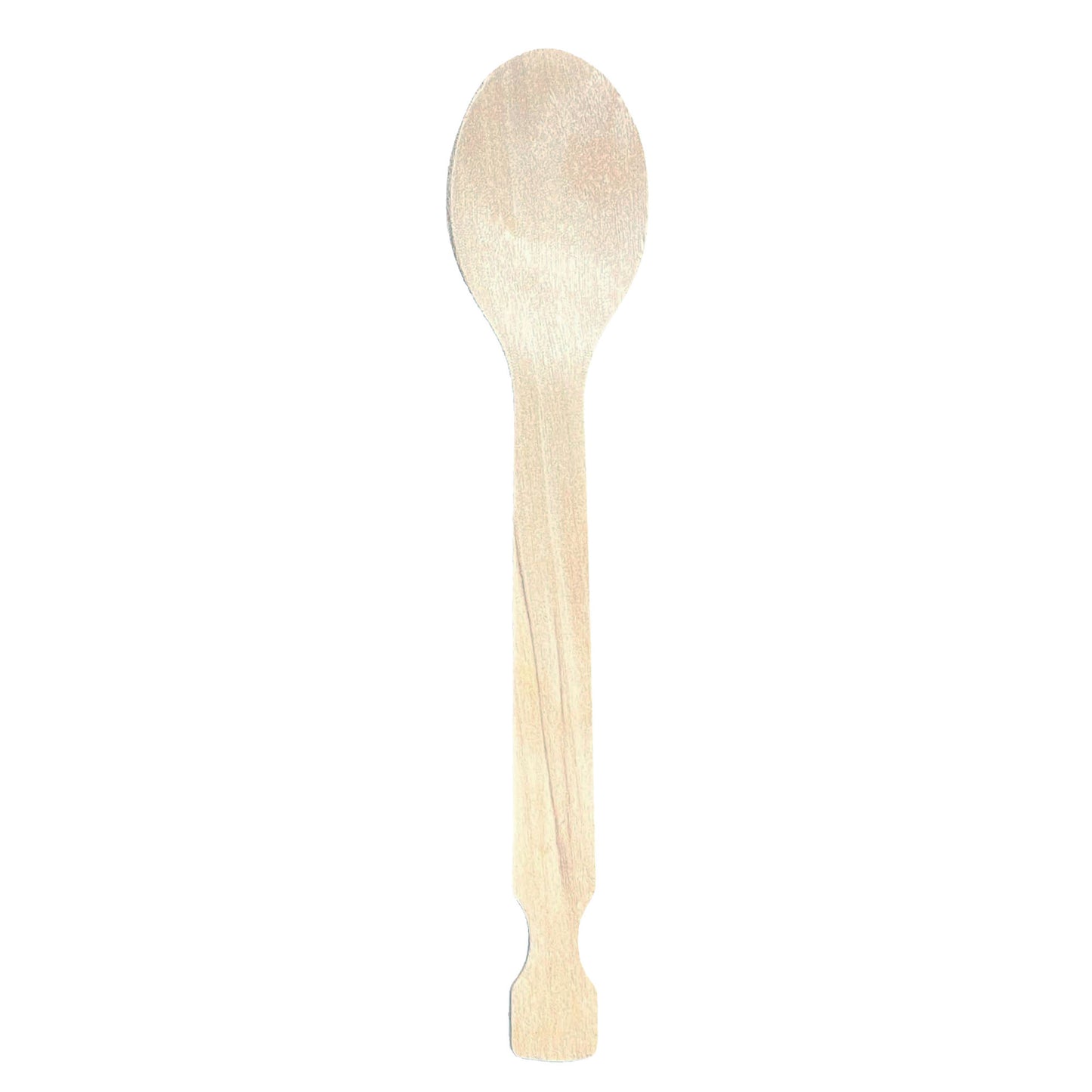 Wooden spoon displayed on a white background