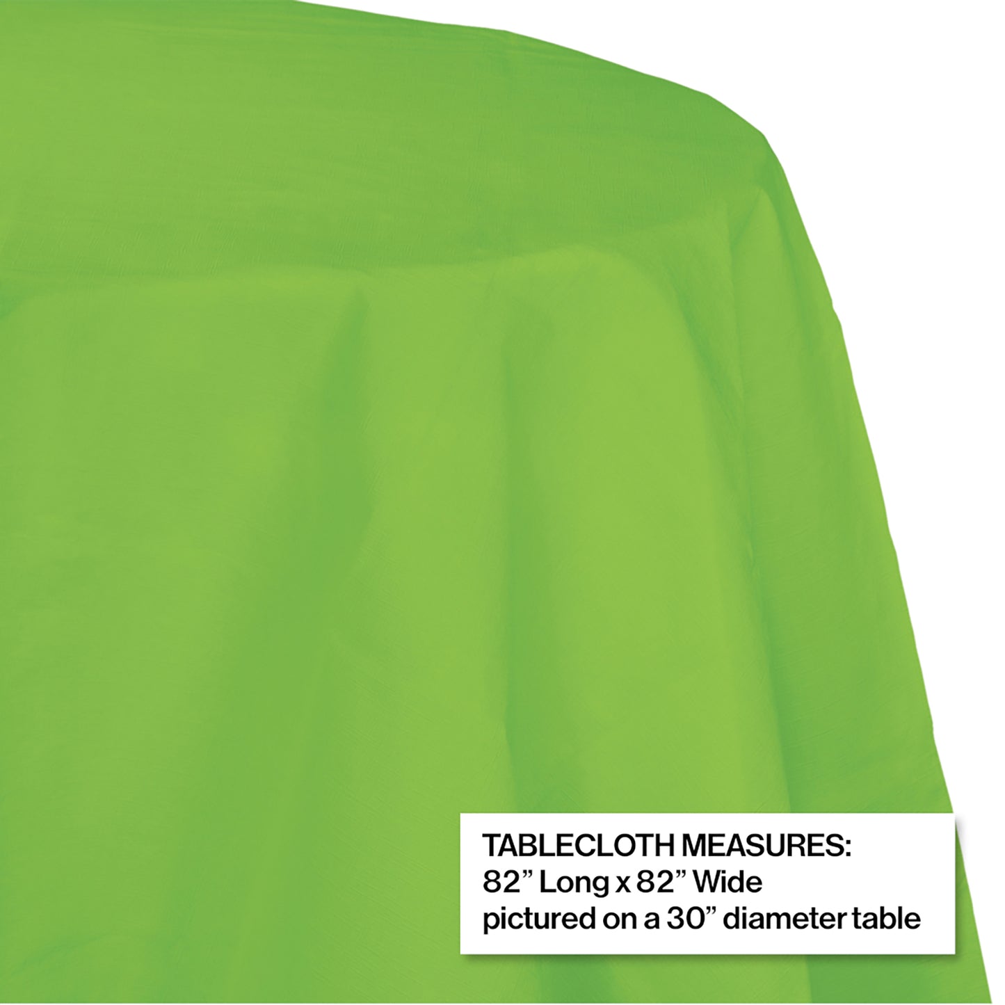 Fresh Lime Octy-Round Paper Tablecloths 12 ct