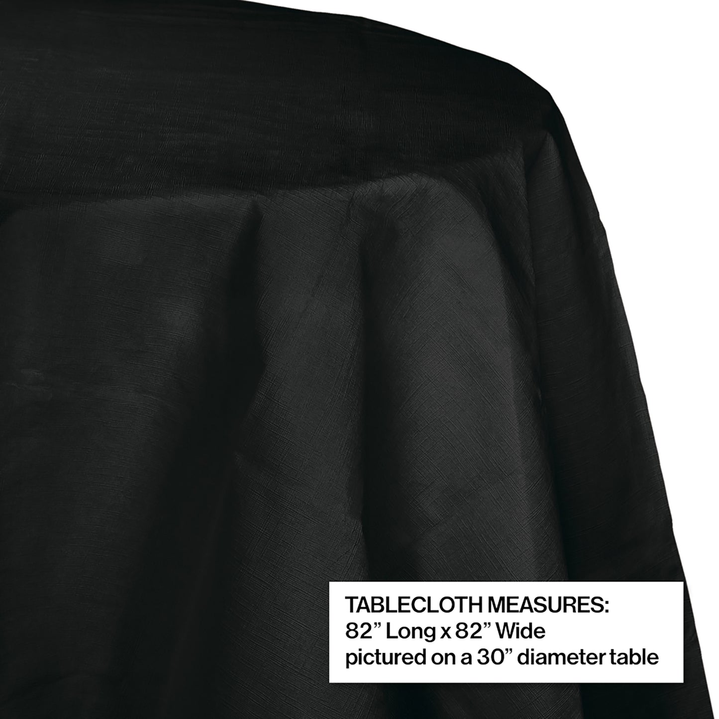 Black Velvet Octy-Round Paper Tablecloths 12 ct