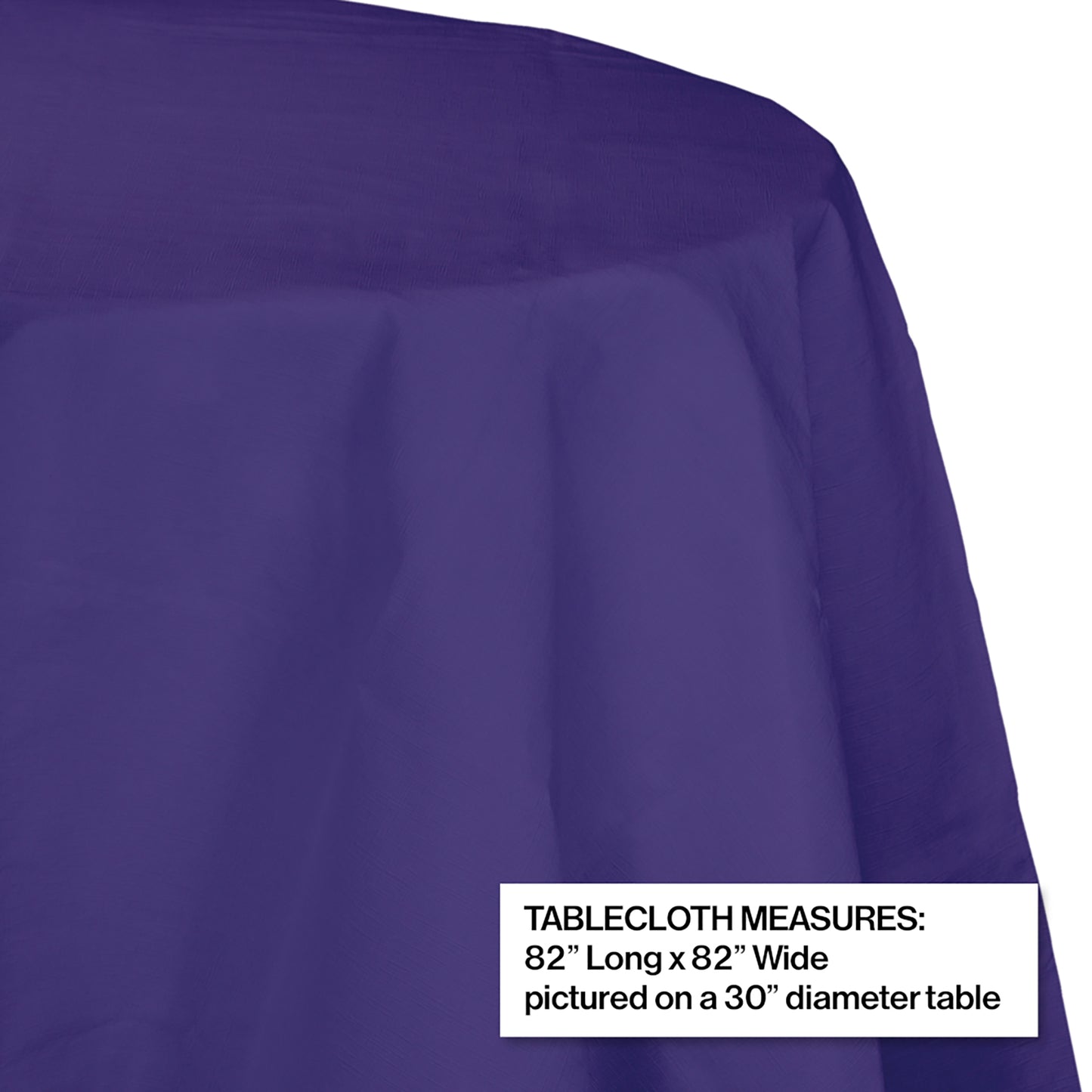 Purple Octy-Round Paper Tablecloths 12 ct