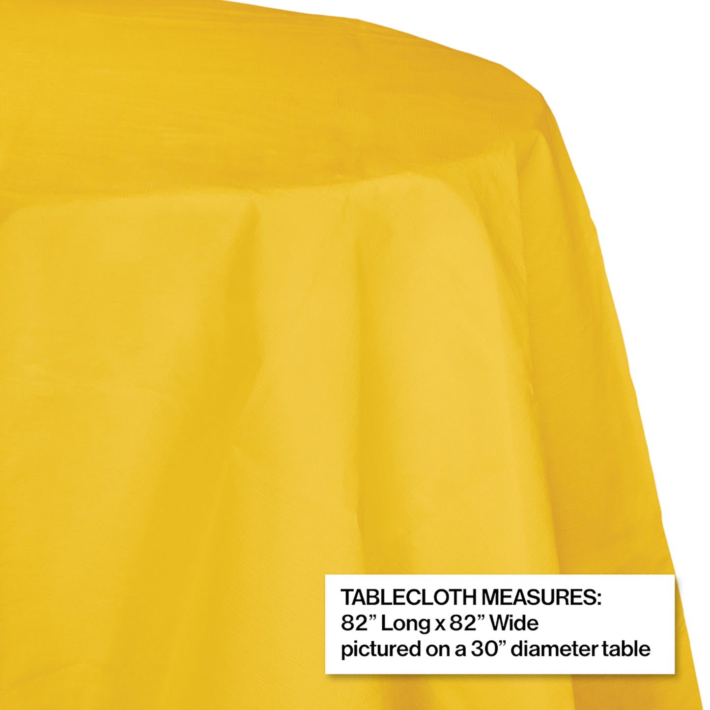 School Bus Yellow Octy-Round Paper Tablecloths 12 ct