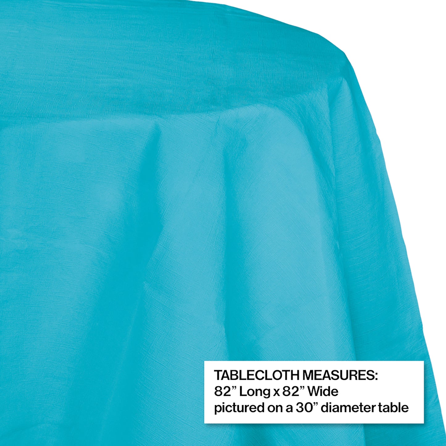 Bermuda Blue Octy-Round Paper Tablecloths 12 ct