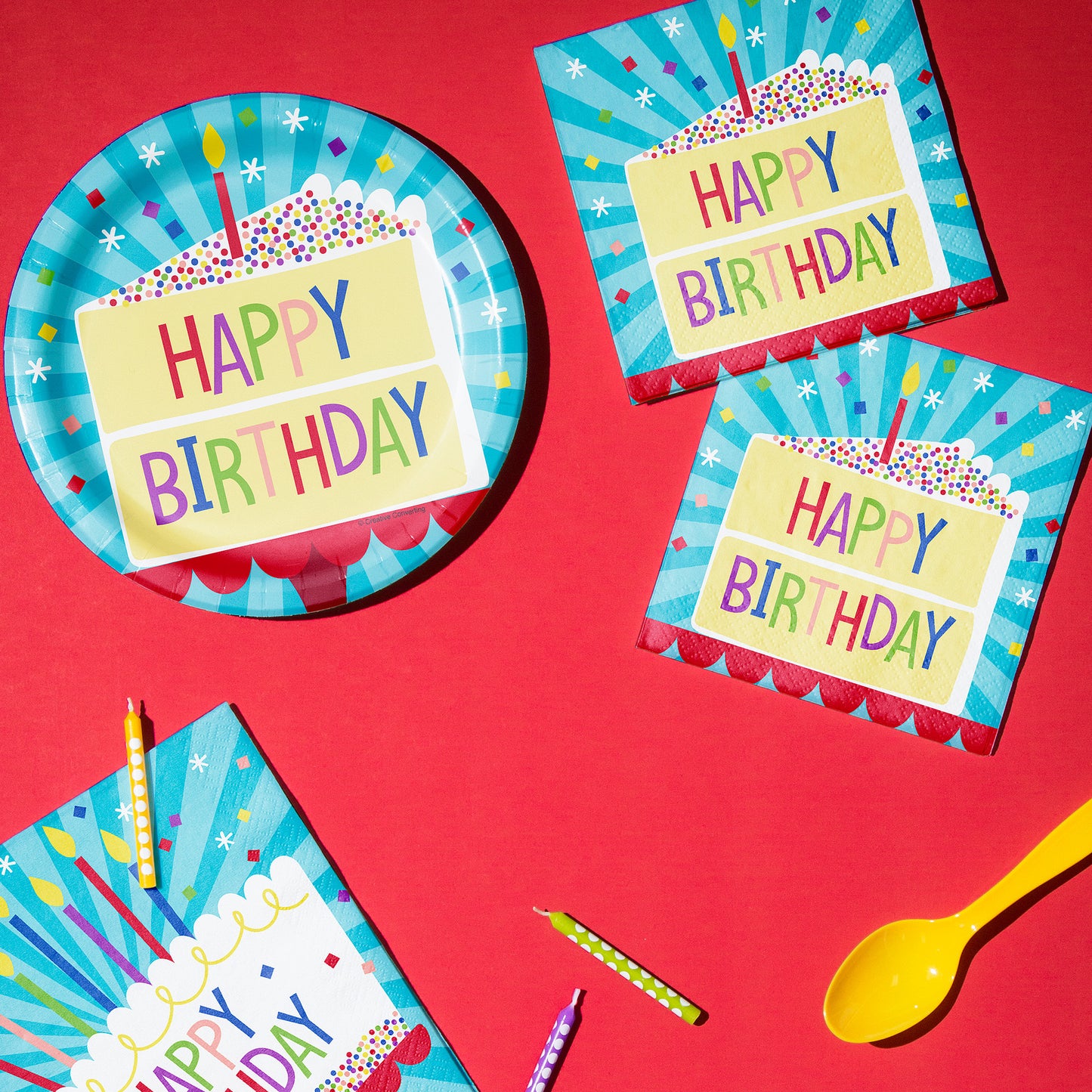 Cake Birthday Beverage Napkins 192 ct