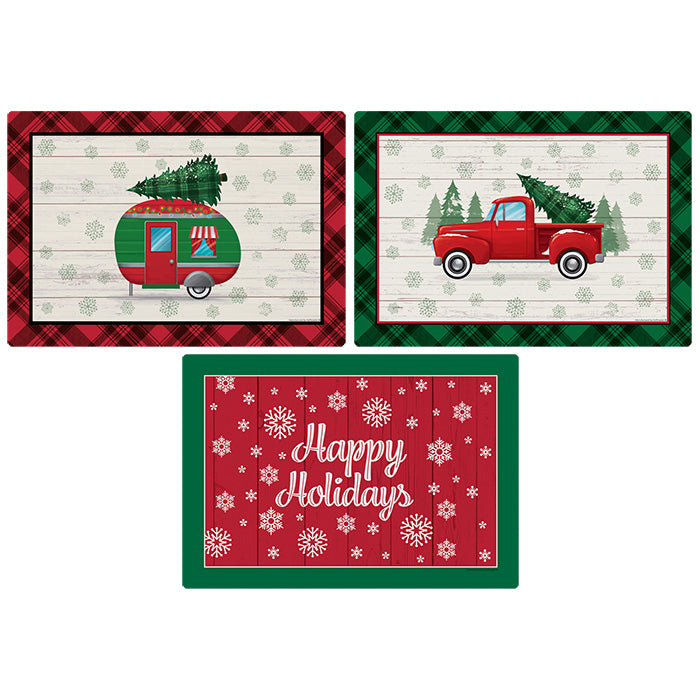 10" x 14" Vintage Christmas Paper Placemats Multipack 1000 ct